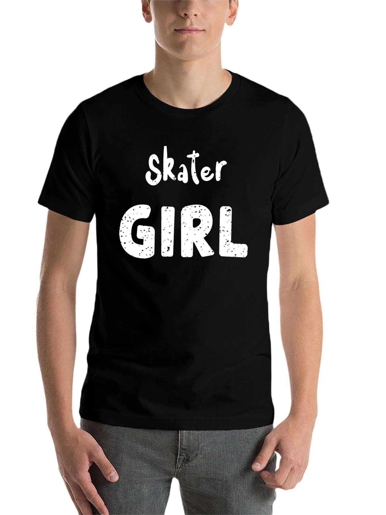 Black Skater Girl Graphic Tee - Cool & Casual view 7