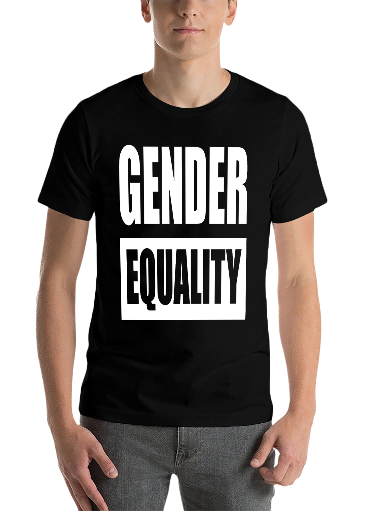 Black Gender Equality Graphic Tee - Black Cotton view 7