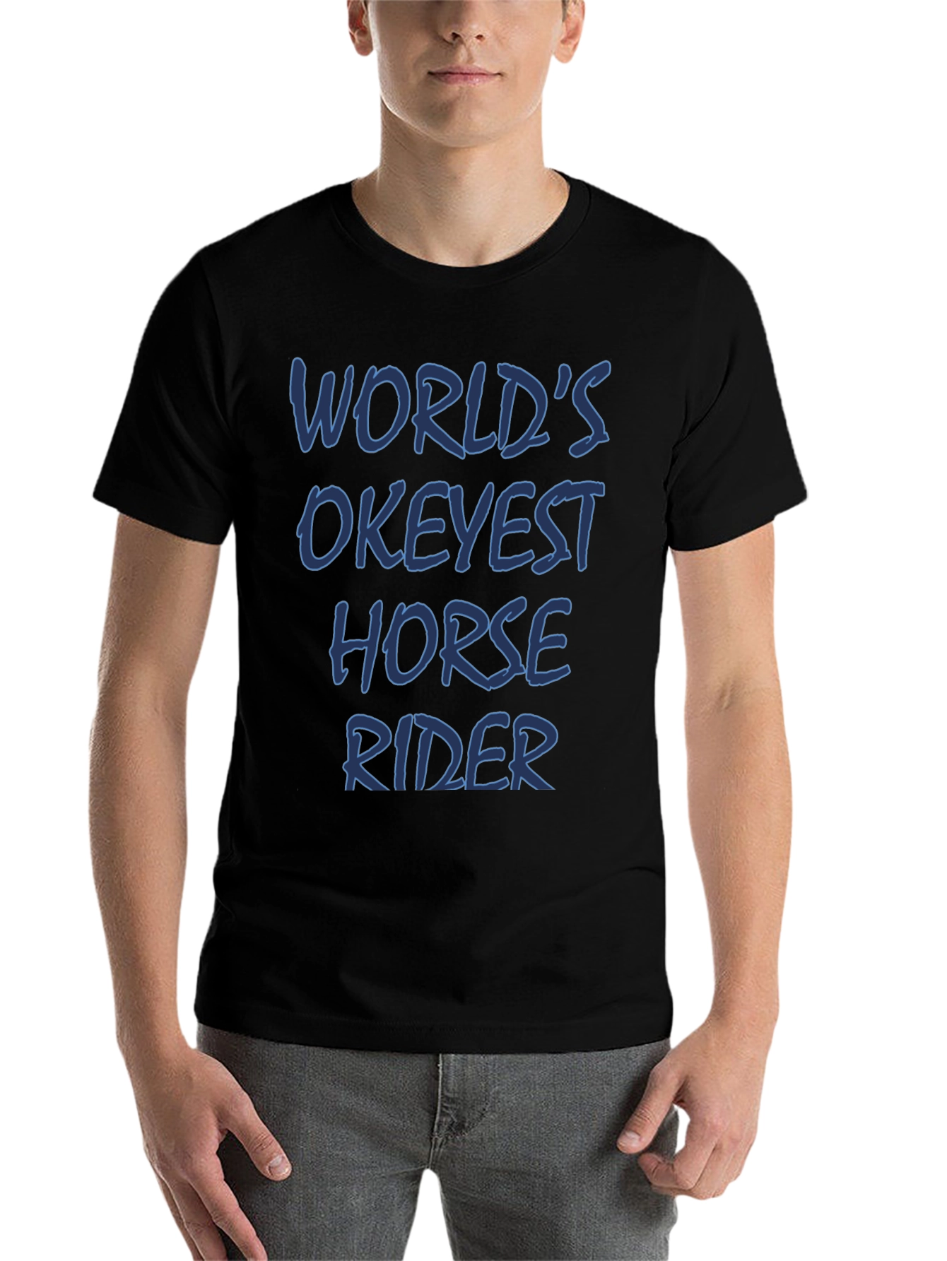 Black World's Okeyest Horse Rider T-Shirt view 7