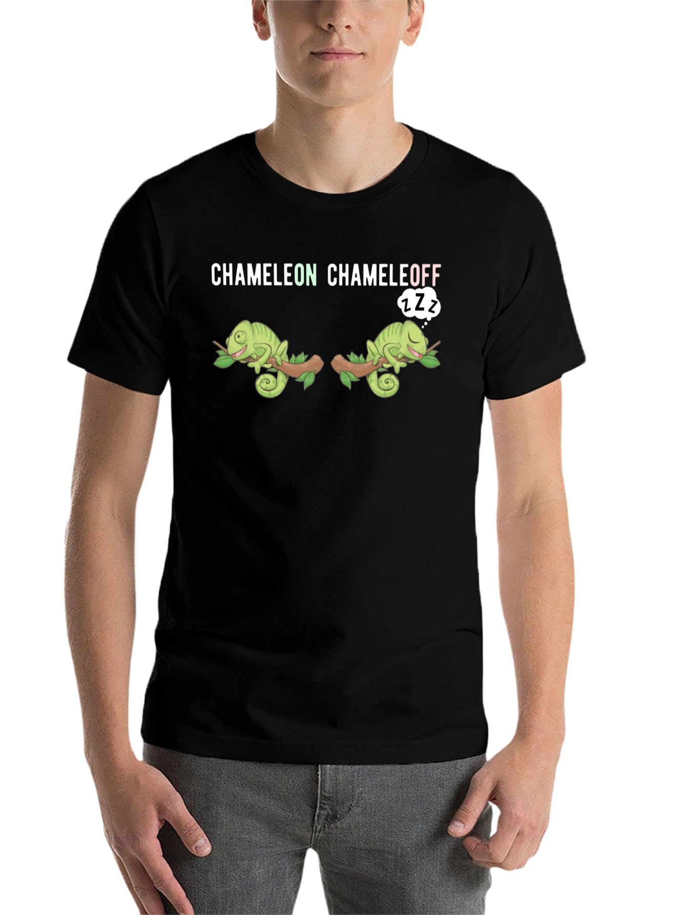 Black Chameleon Chameleoff Graphic T-Shirt view 7