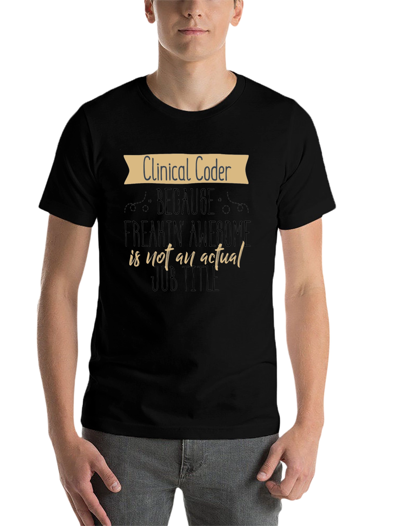 Black Clinical Coder Graphic T-Shirt view 7
