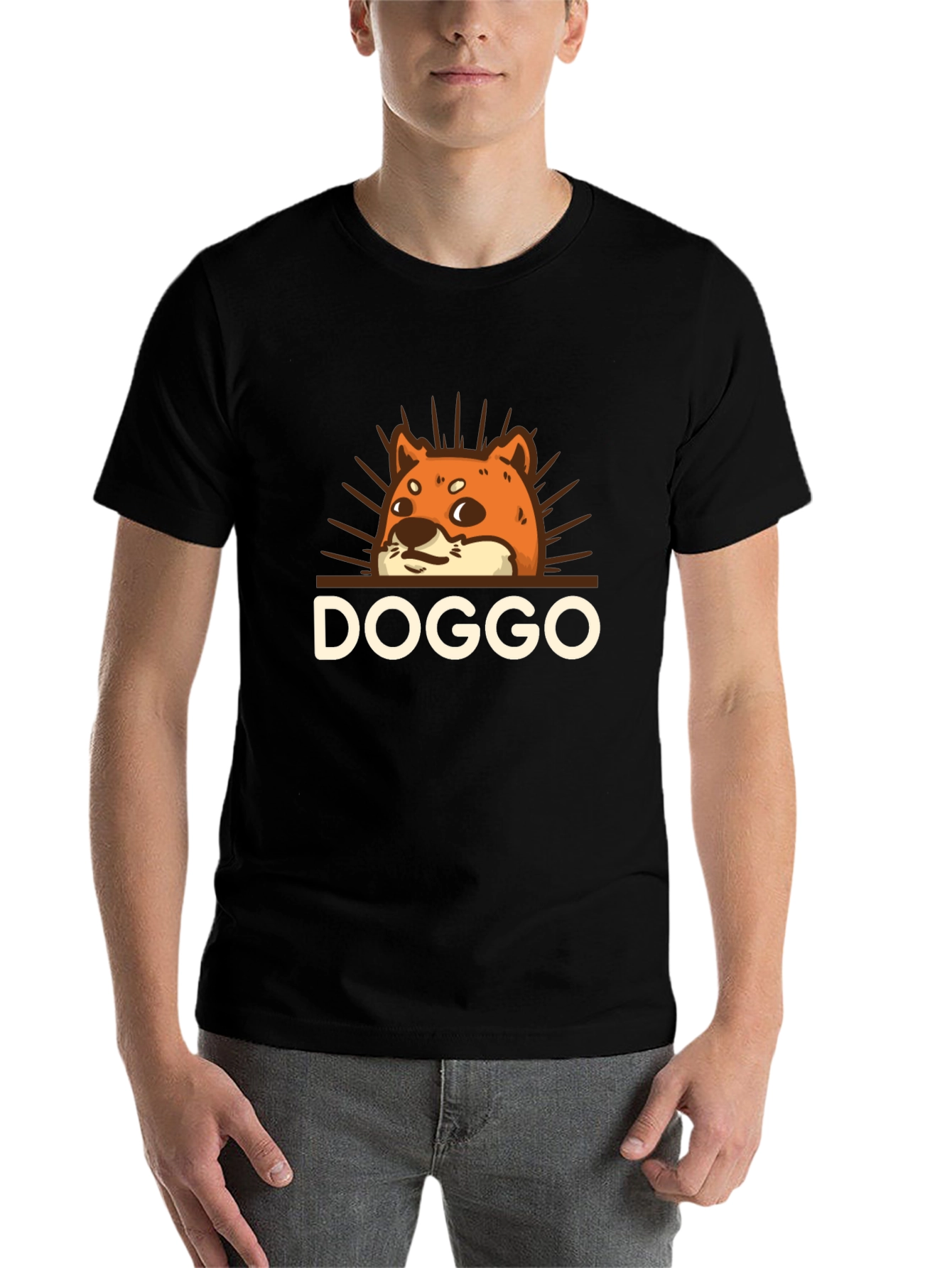 Black Doggo Graphic Tee - Trendy Unisex Shirt view 7