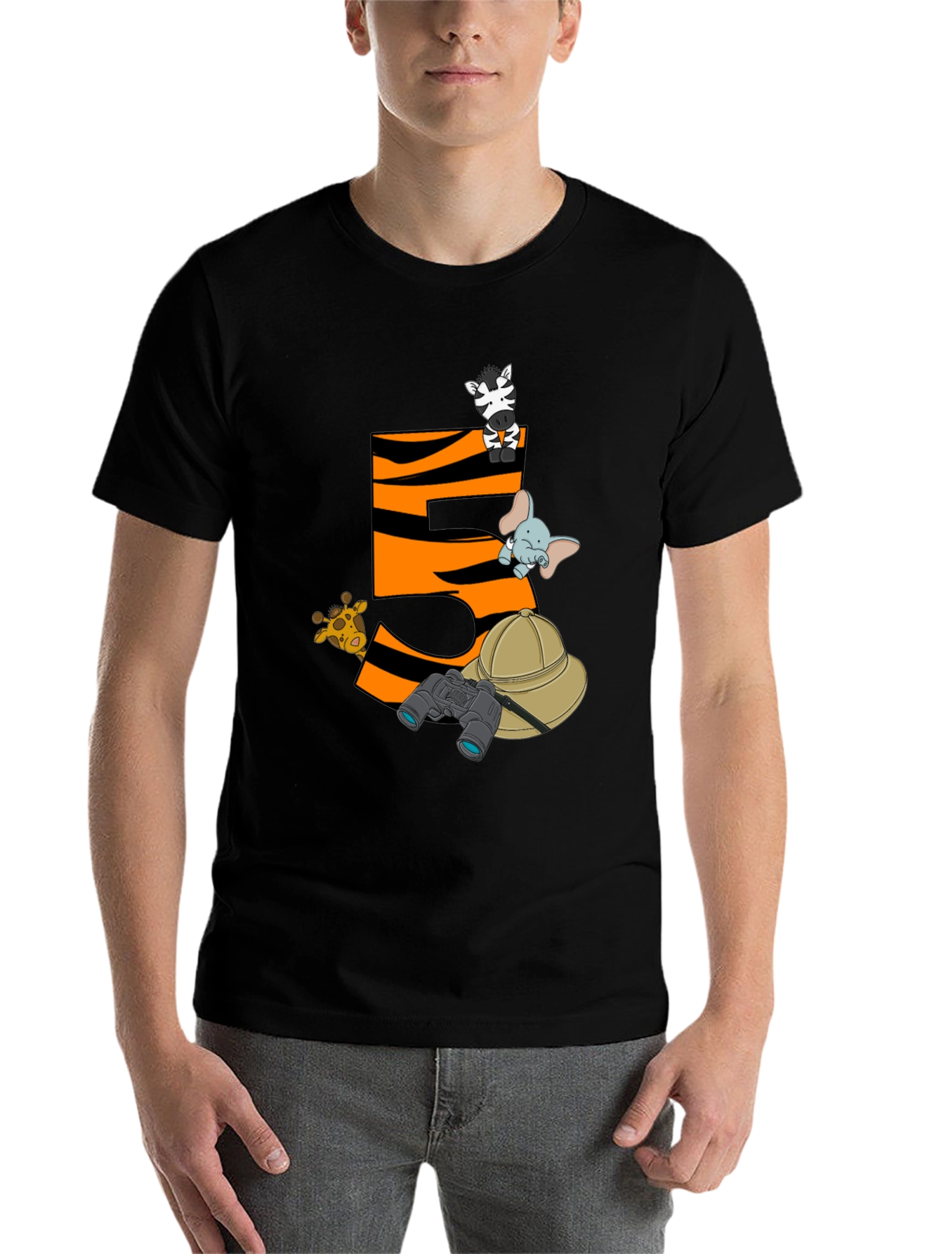 Black Safari Animal Birthday T-Shirt - 5 view 7