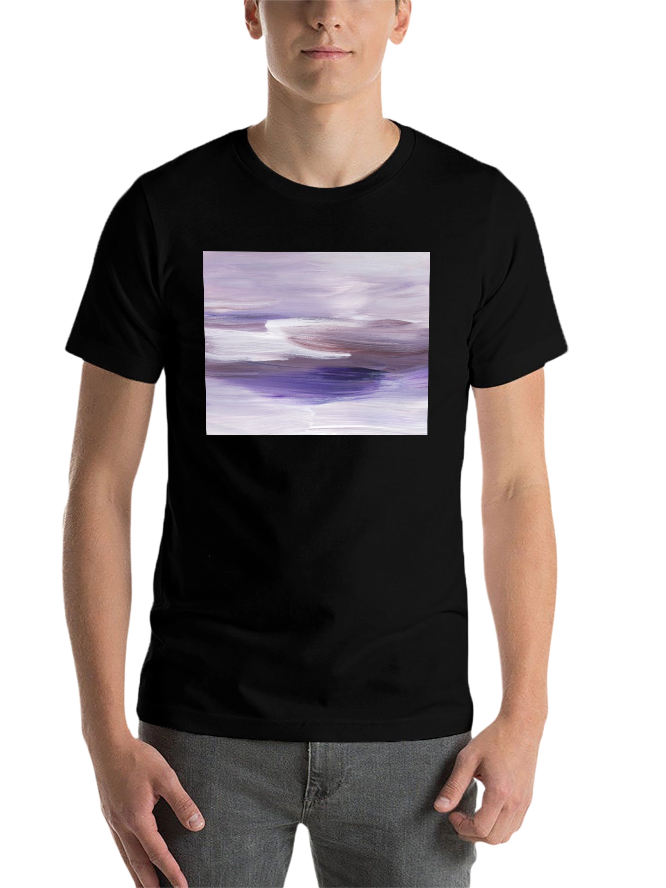 Black Abstract Art Graphic Tee - Modern Comfort view 7