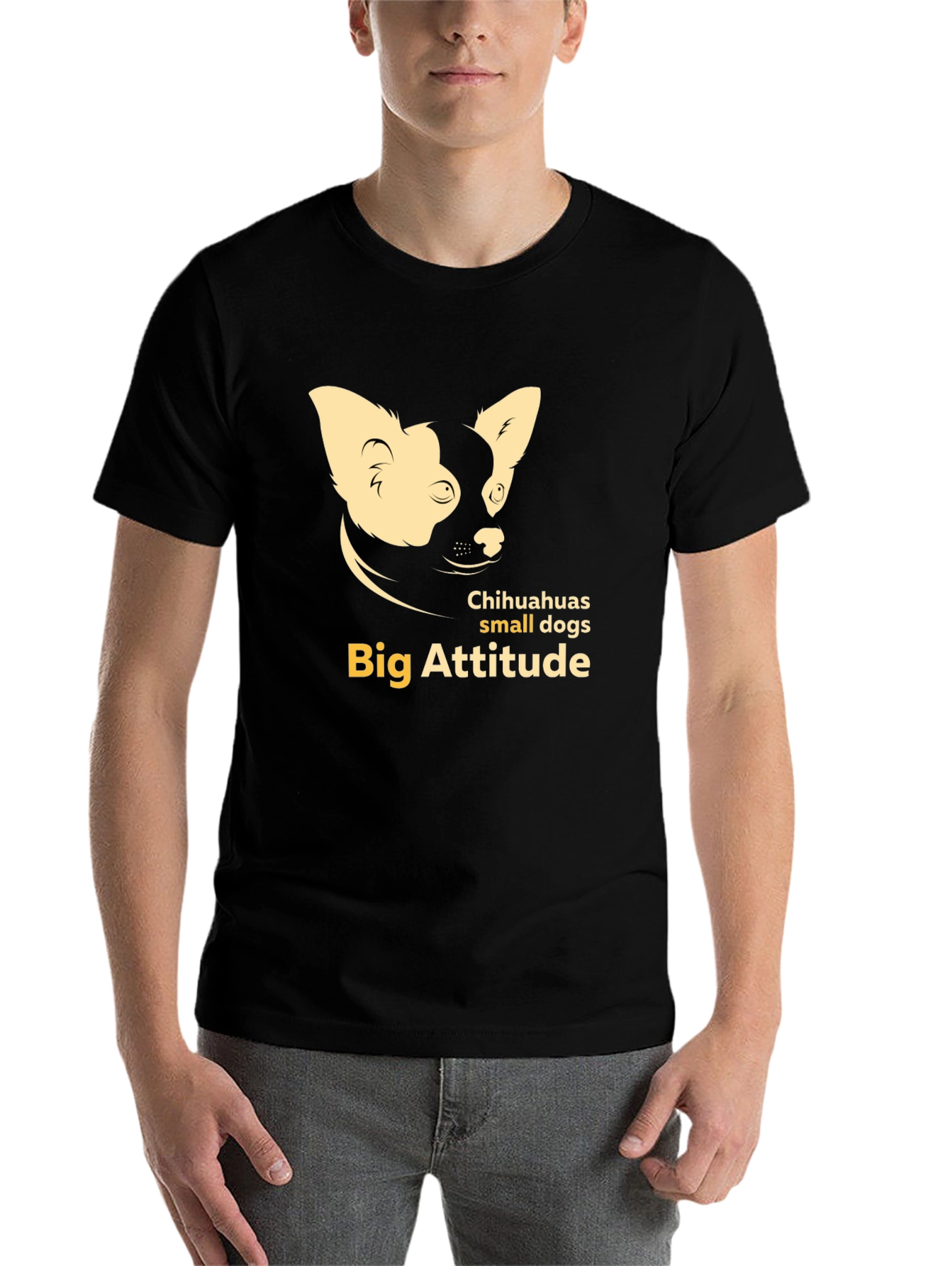 Black Chihuahua "Big Attitude" Graphic Tee view 7