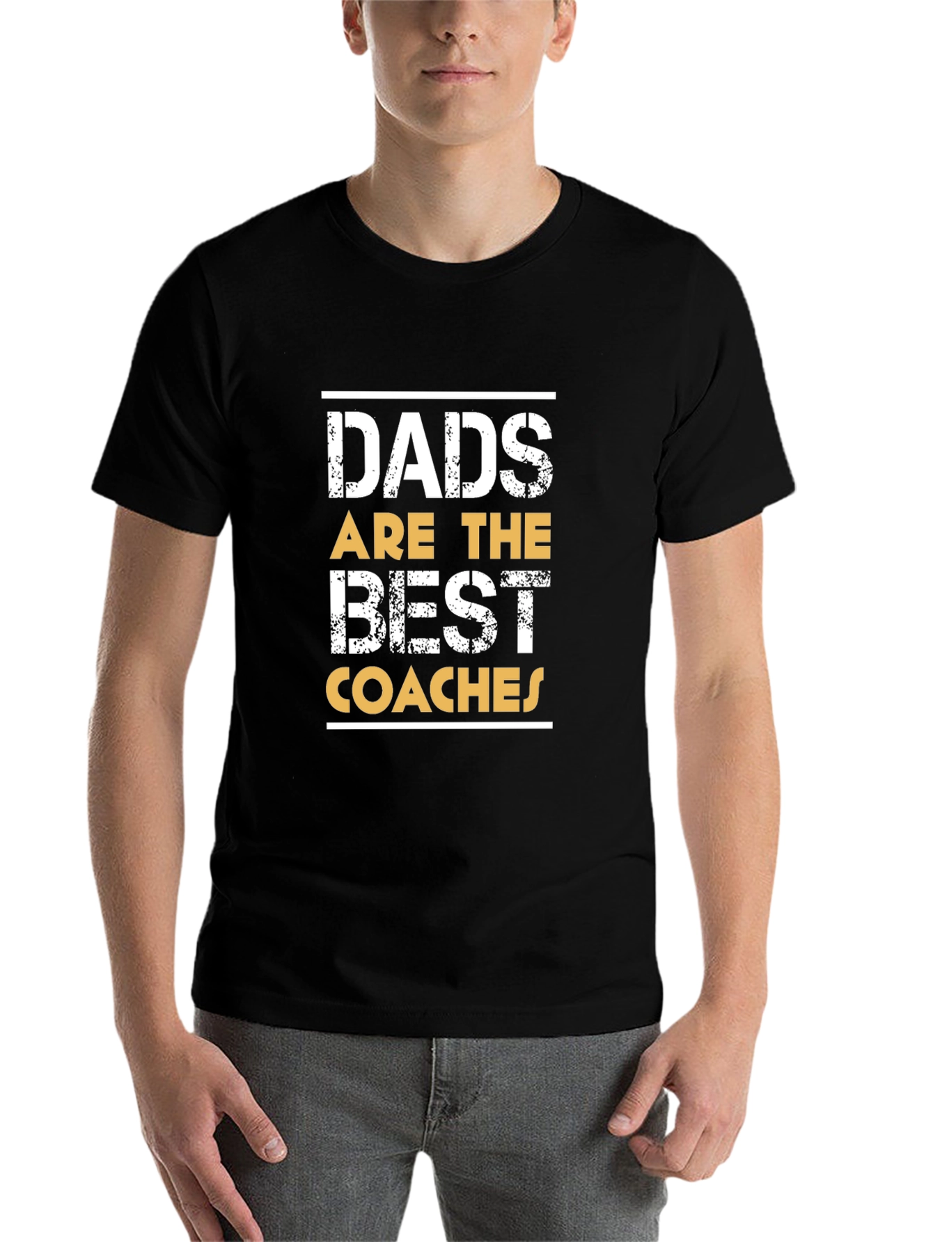Black Dads Are The Best Coaches - Graphic T-Shirt view 7
