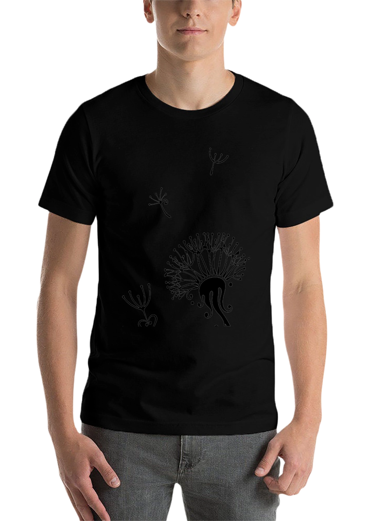 Black Black Dandelion Graphic Tee view 7