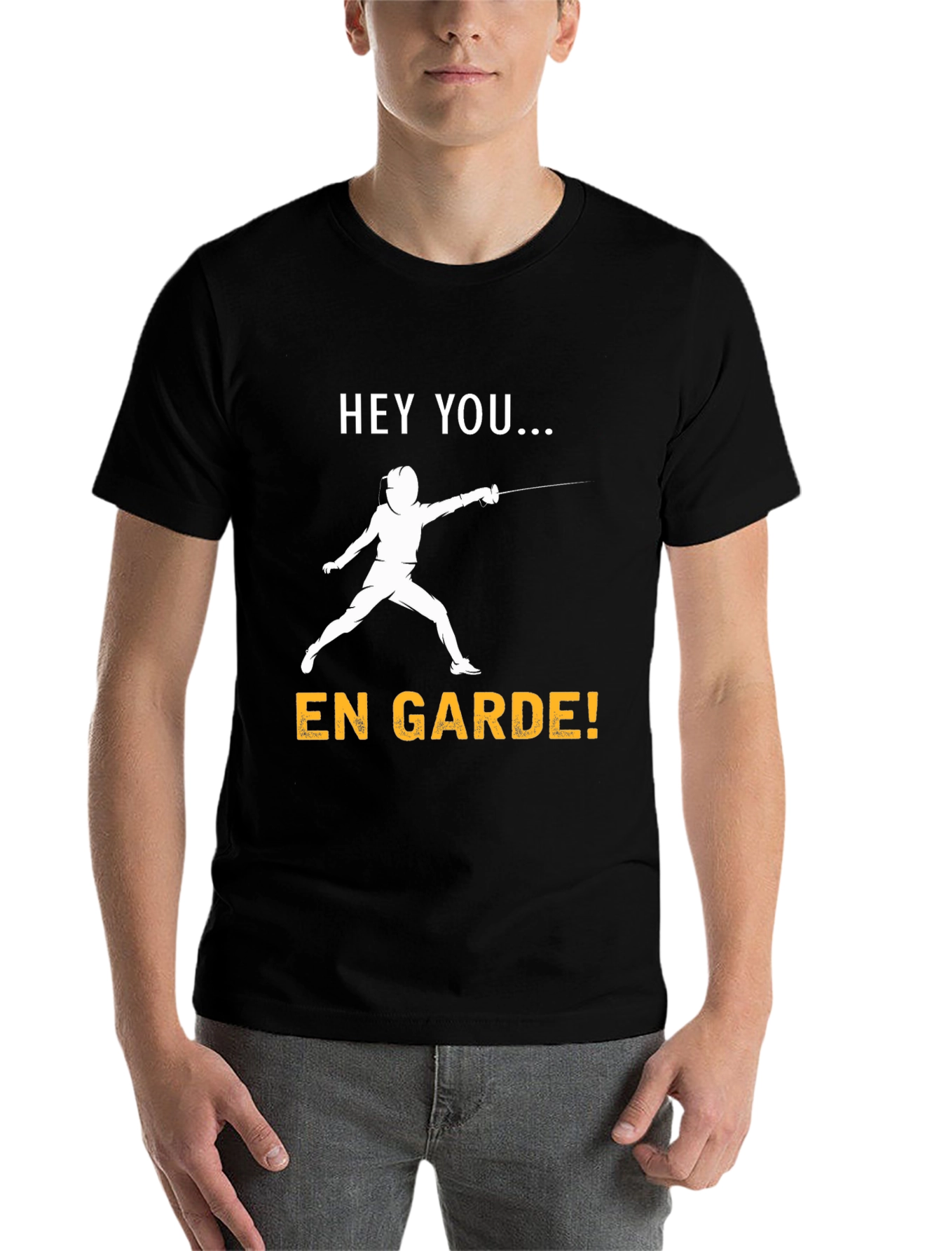 Black En Garde Fencing T-Shirt view 7