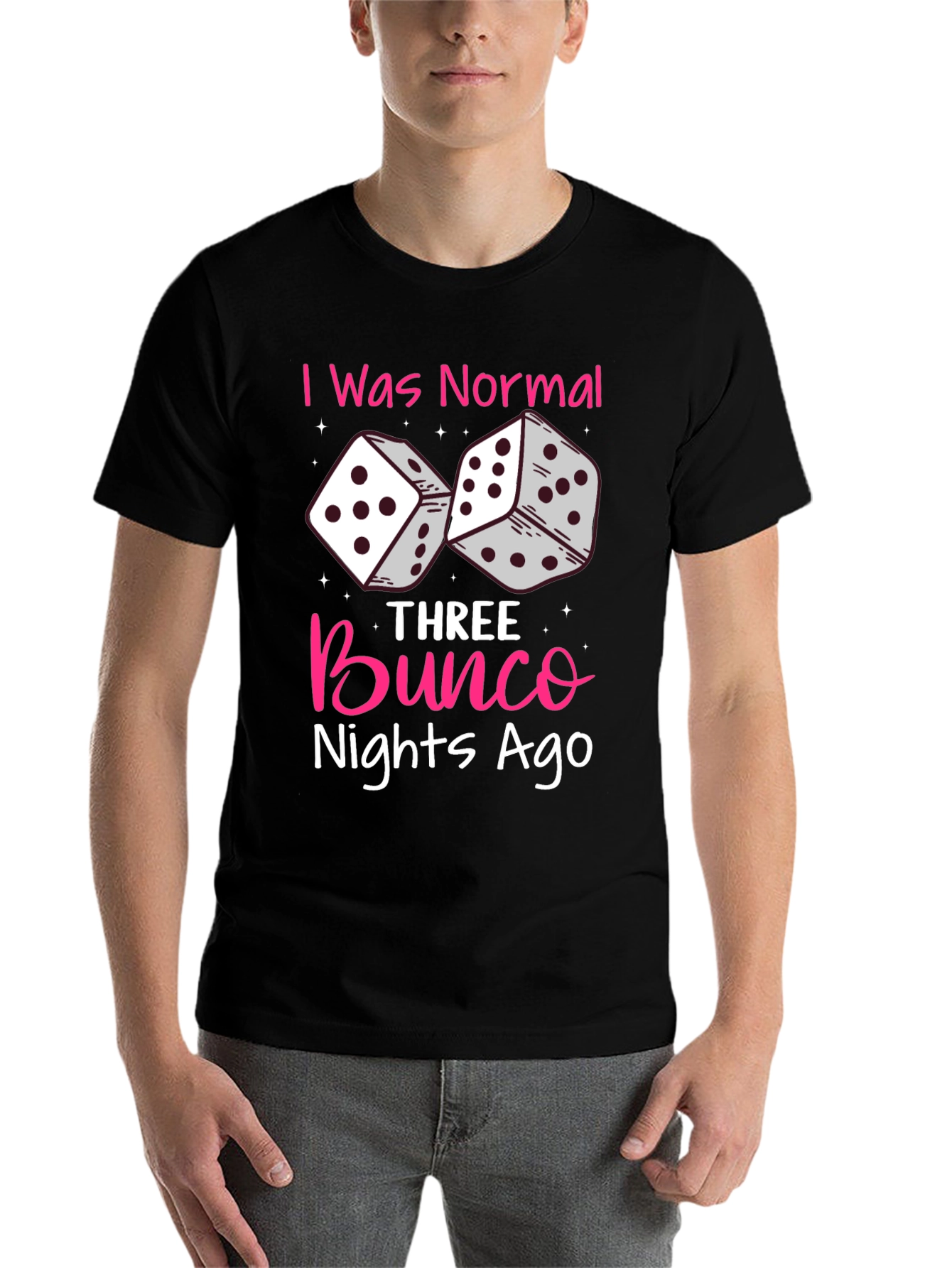 Black Bunco Nights Ago T-Shirt, Dice Graphic view 7