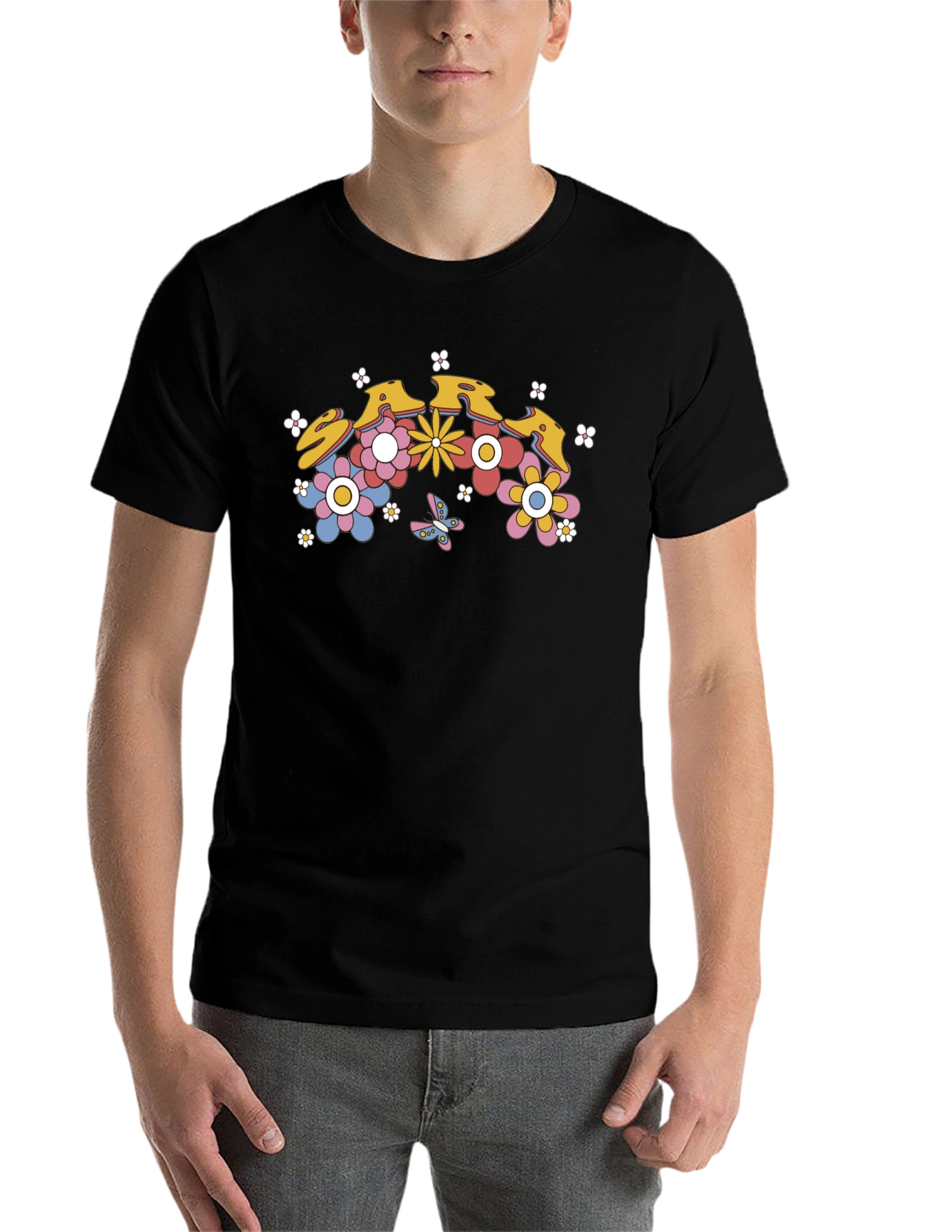 Floral Retro T-Shirt - Groovy Flower Power Design - 7