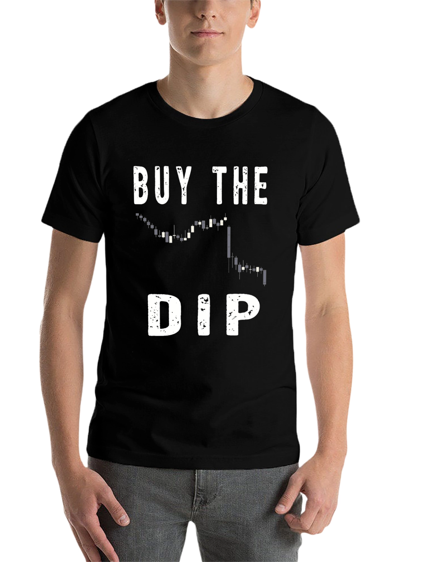 Black Buy the Dip T-Shirt - Trader Crypto Gift view 7