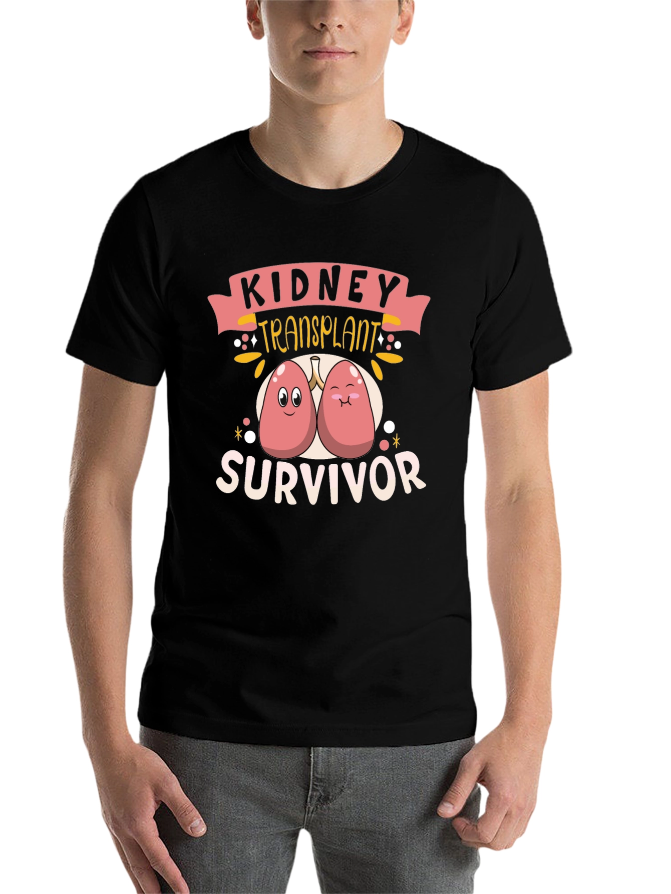 Black Kidney Transplant Survivor Black T-Shirt view 7
