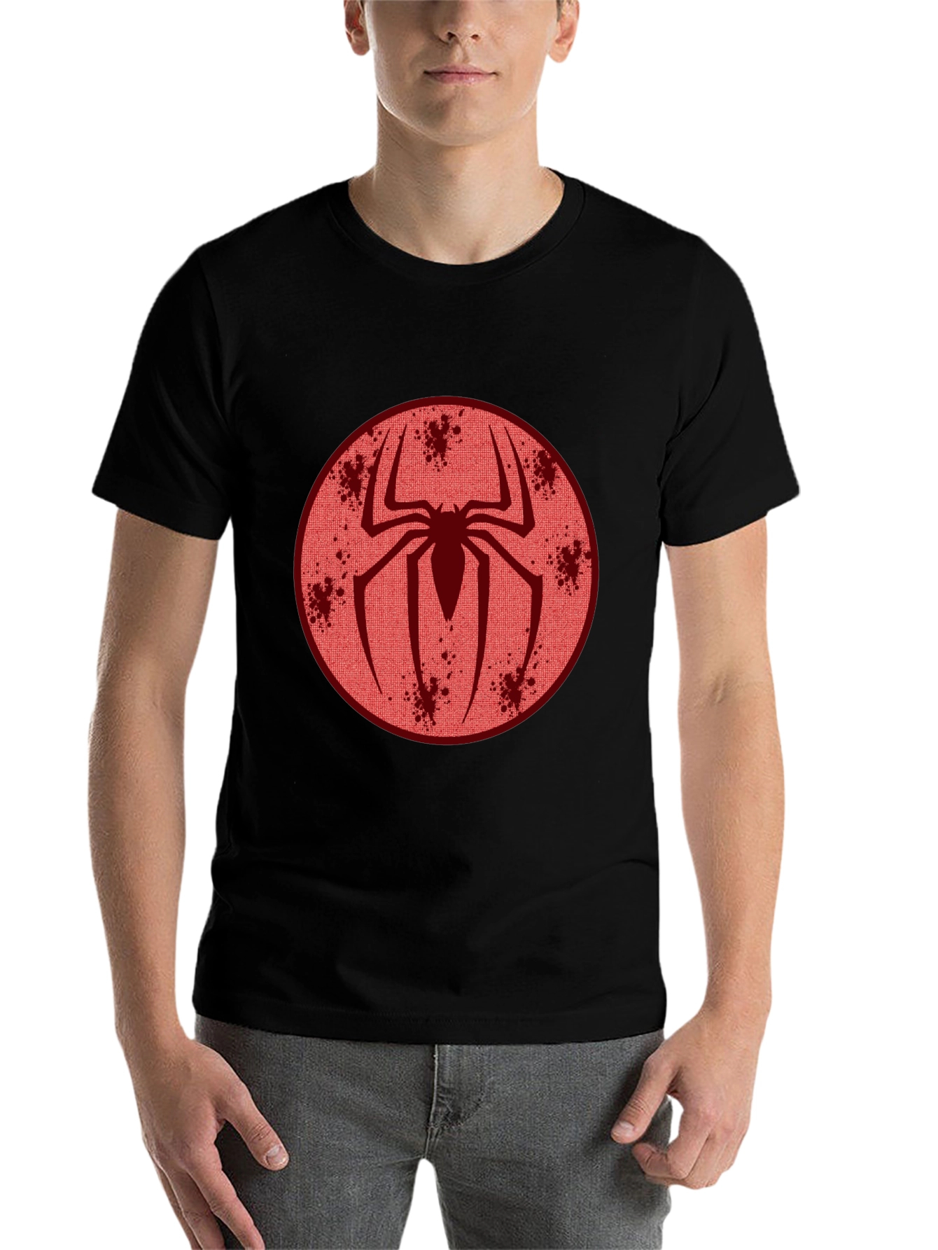 Black Spider Emblem Graphic Tee - Soft Cotton Comfort view 7