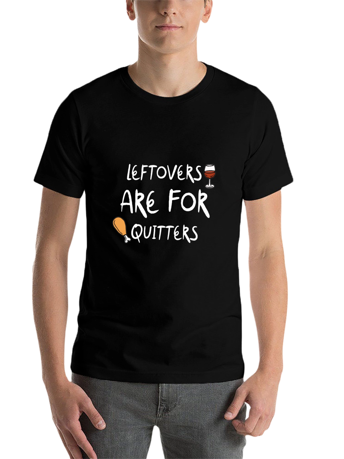 Black Leftovers are for Quitters Graphic Tee view 7
