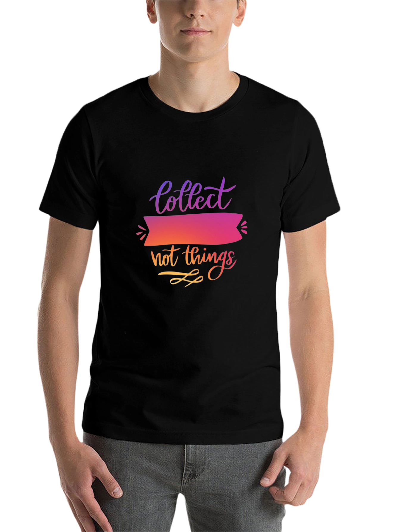 Black Collect Not Things Graphic T-Shirt view 7