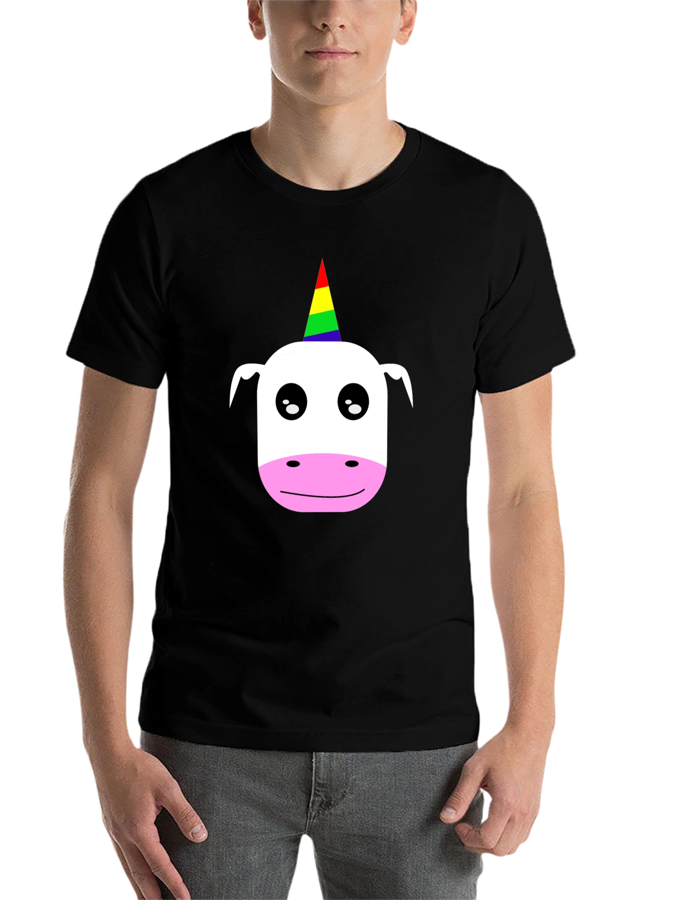 Black Unicorn Graphic Black T-Shirt view 7