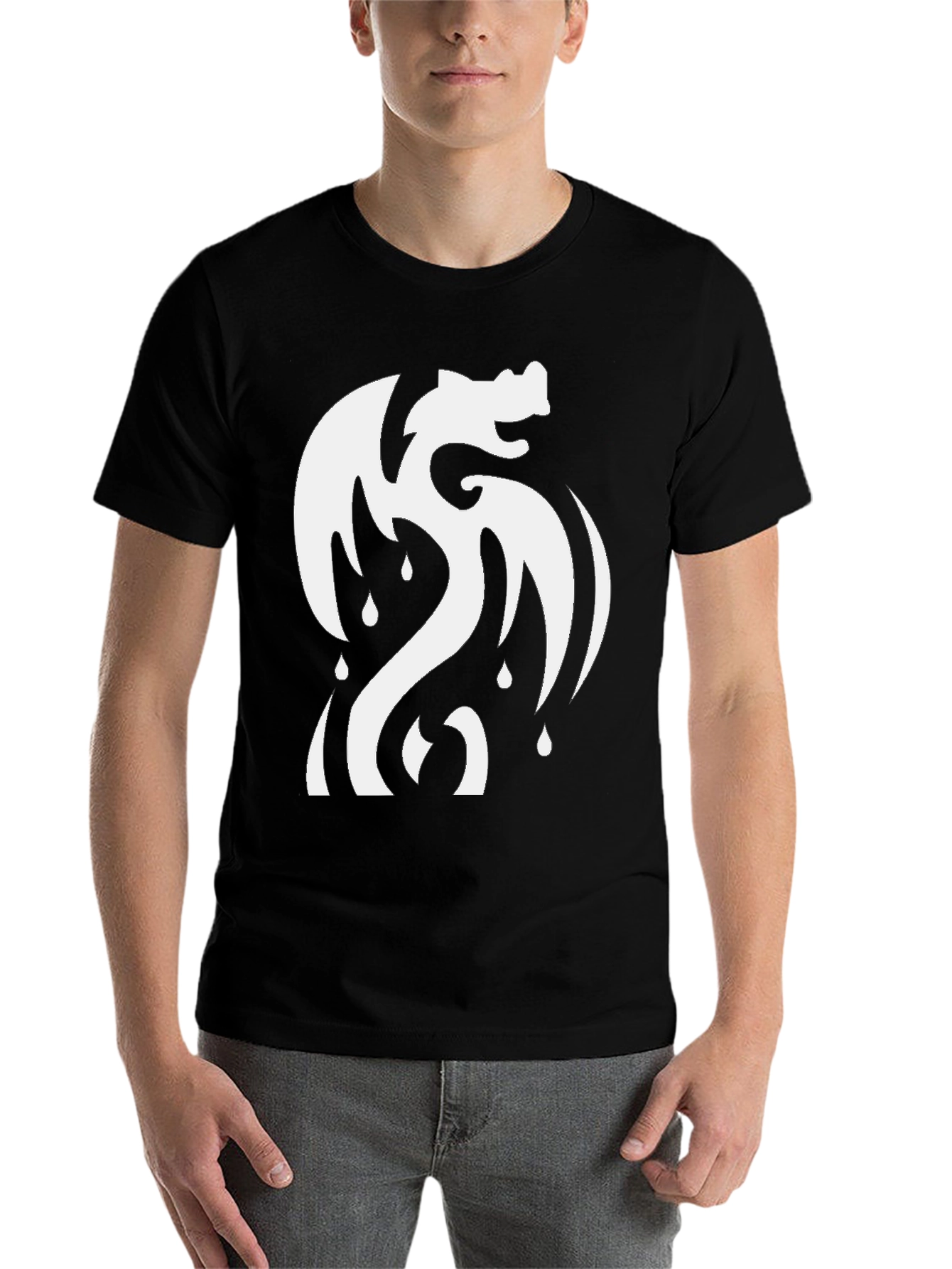Black Dragon T-Shirt - Black Graphic Tee view 7