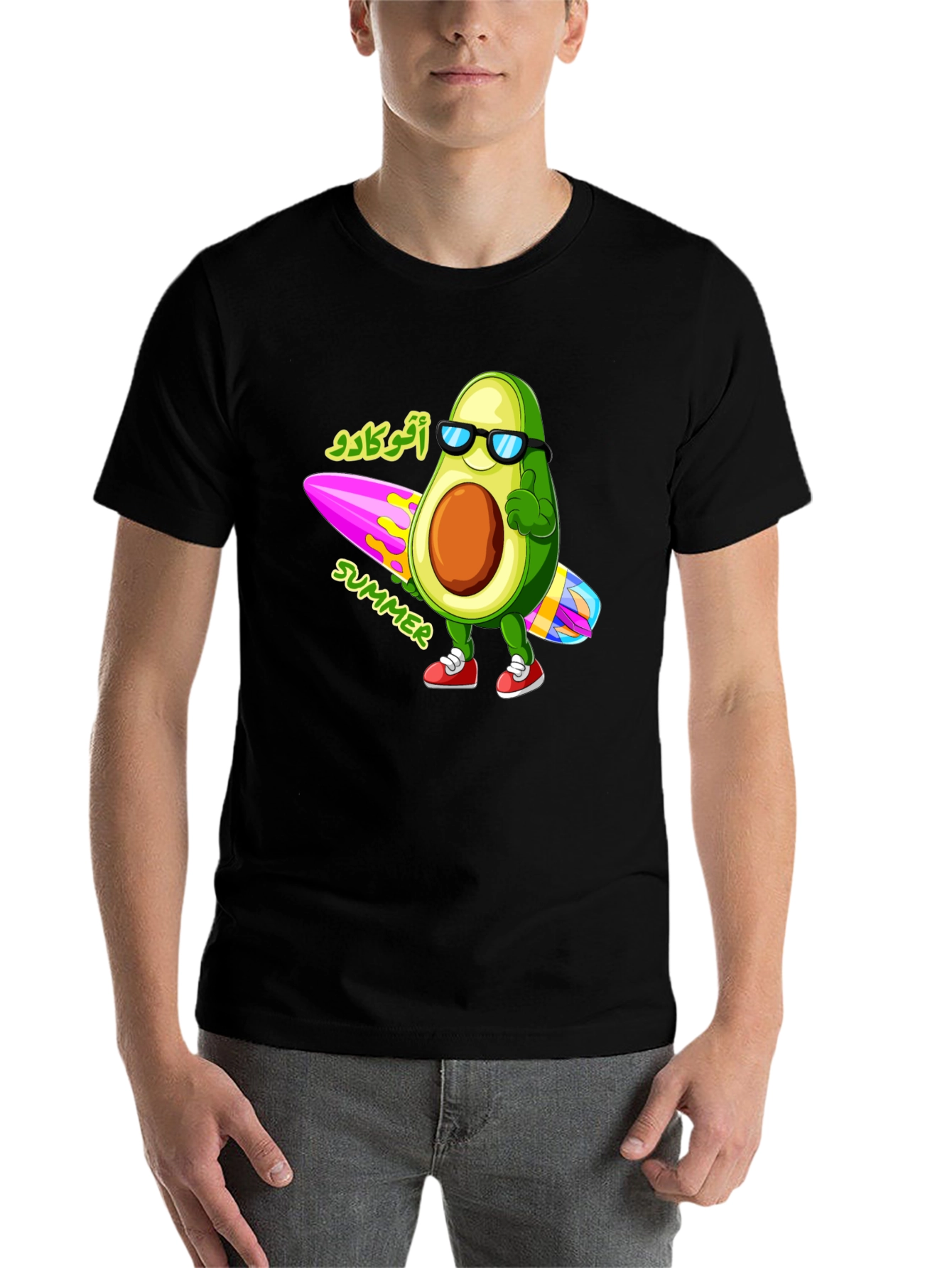 Black Avocado Summer Black T-Shirt view 7