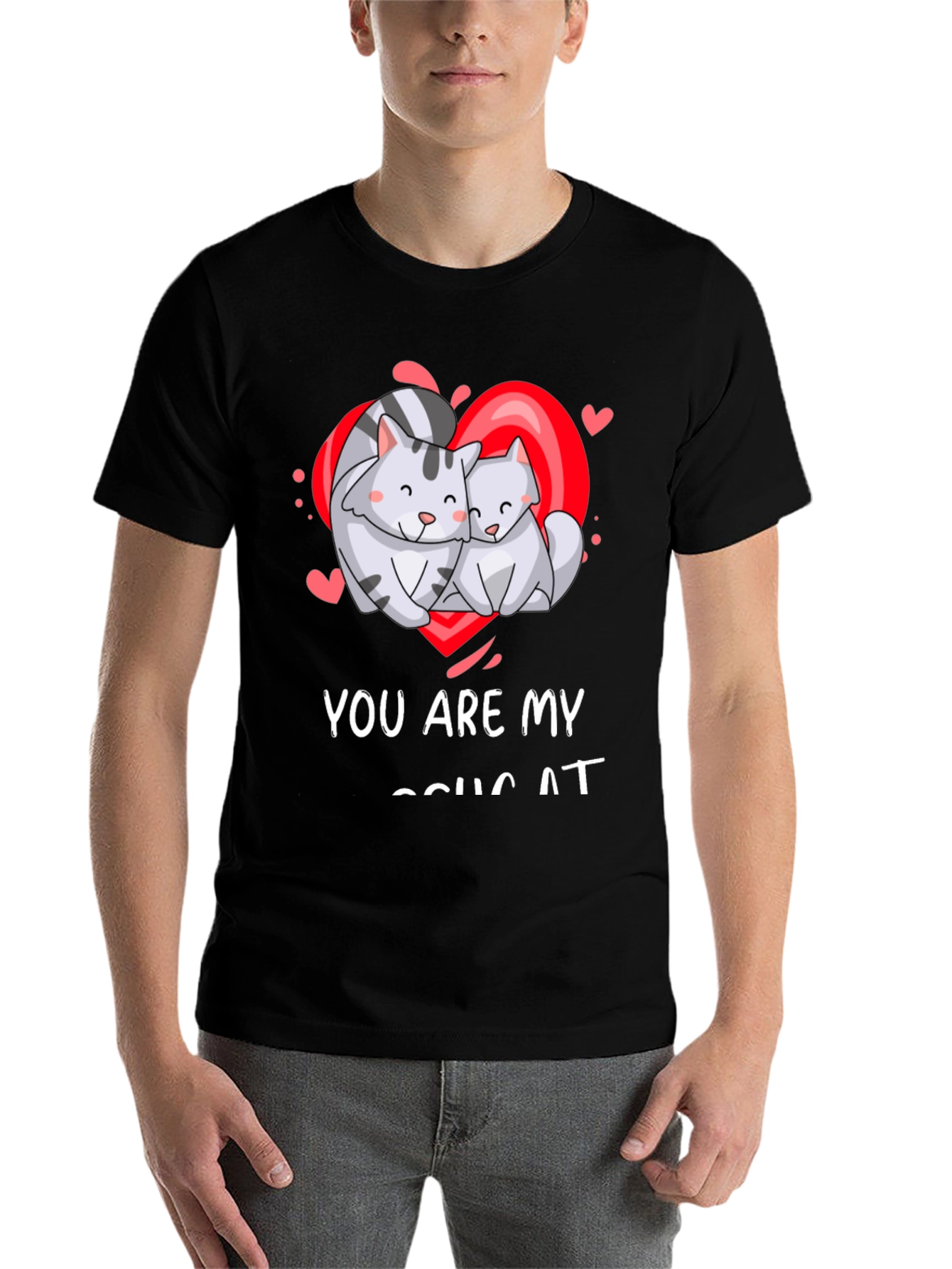 Black You Are My Soul Cat T-Shirt, Valentine's Day view 7