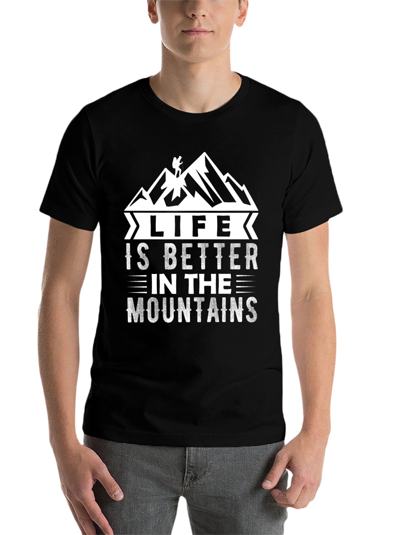 Black Life is Better in the Mountains T-Shirt view 7