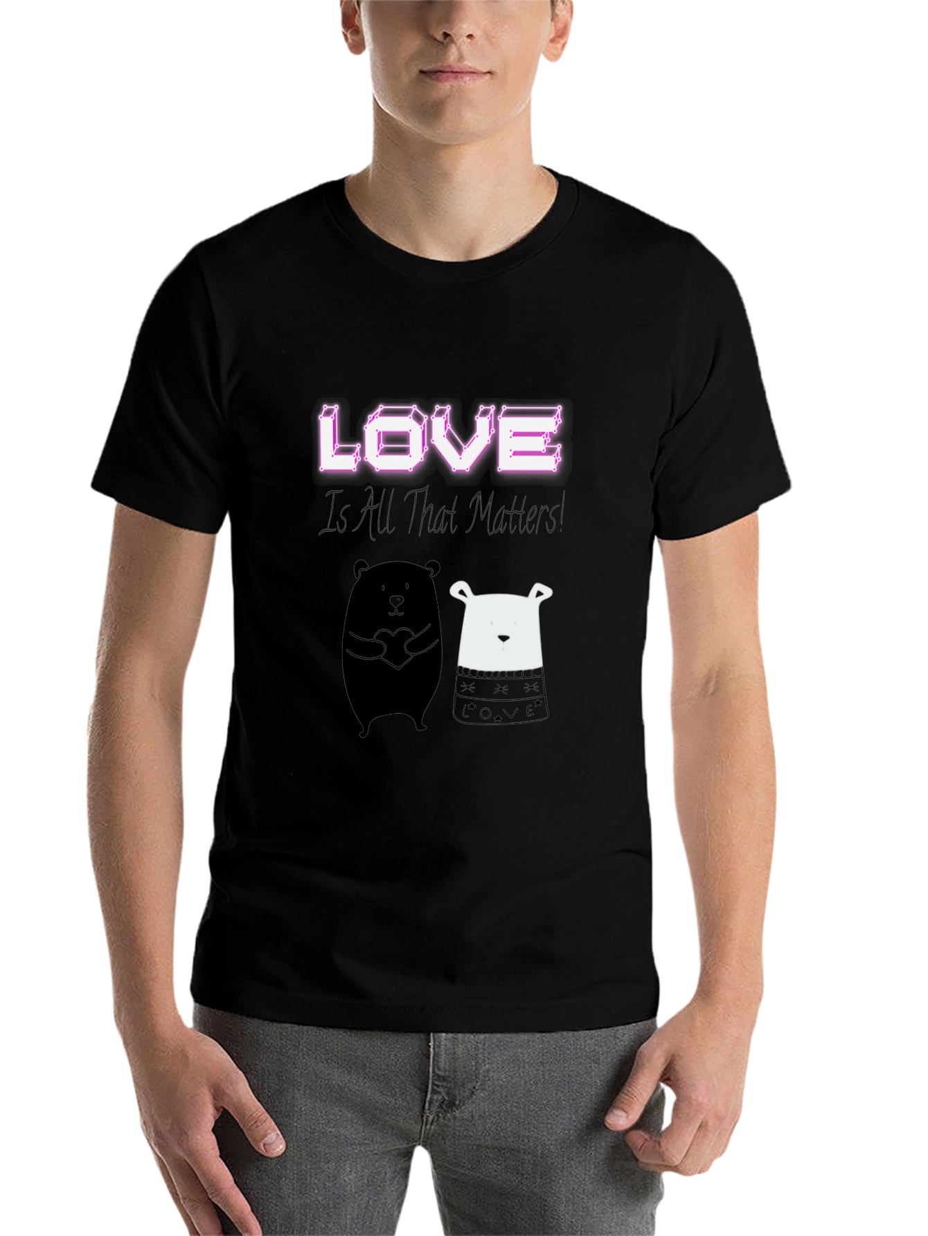 Black Love Matters Graphic Tee: Black view 7