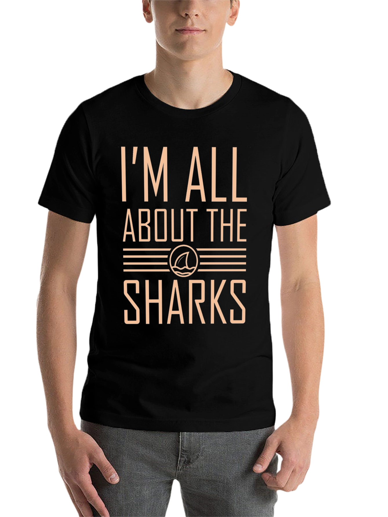 Black I'm All About The Sharks Graphic T-Shirt view 7