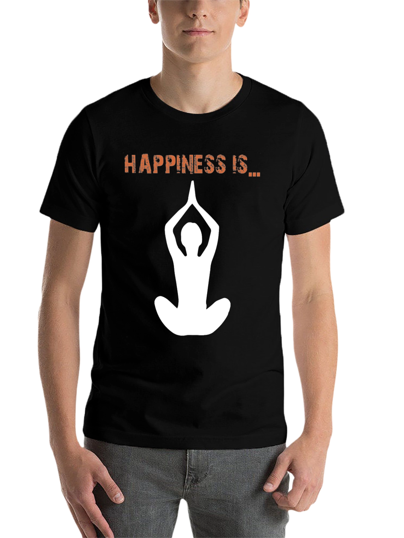 Black Happiness is... Yoga T-Shirt - Meditation Tee view 7