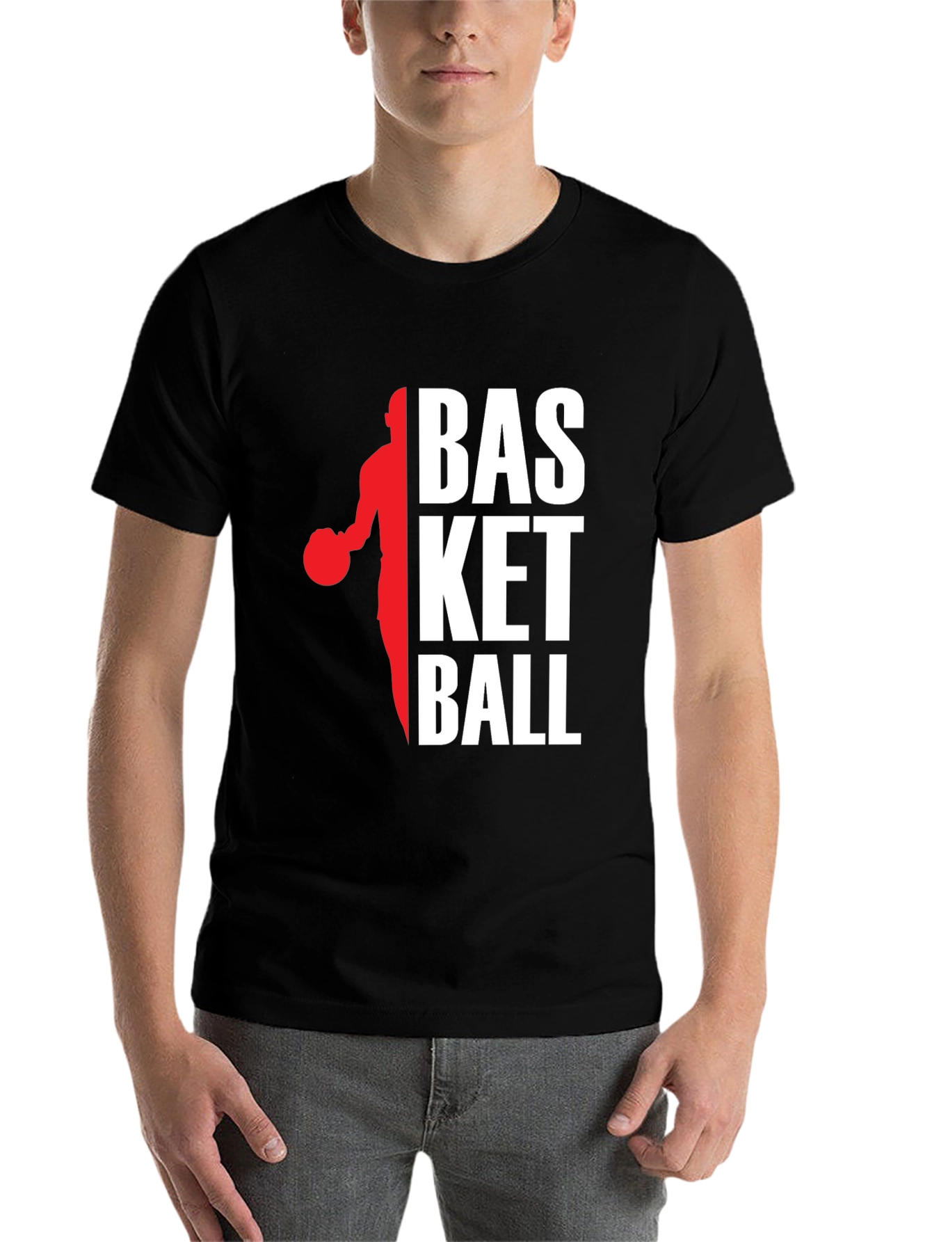 Black Basketball Graphic Tee - Stylish & Comfortable Cotton Blend view 7