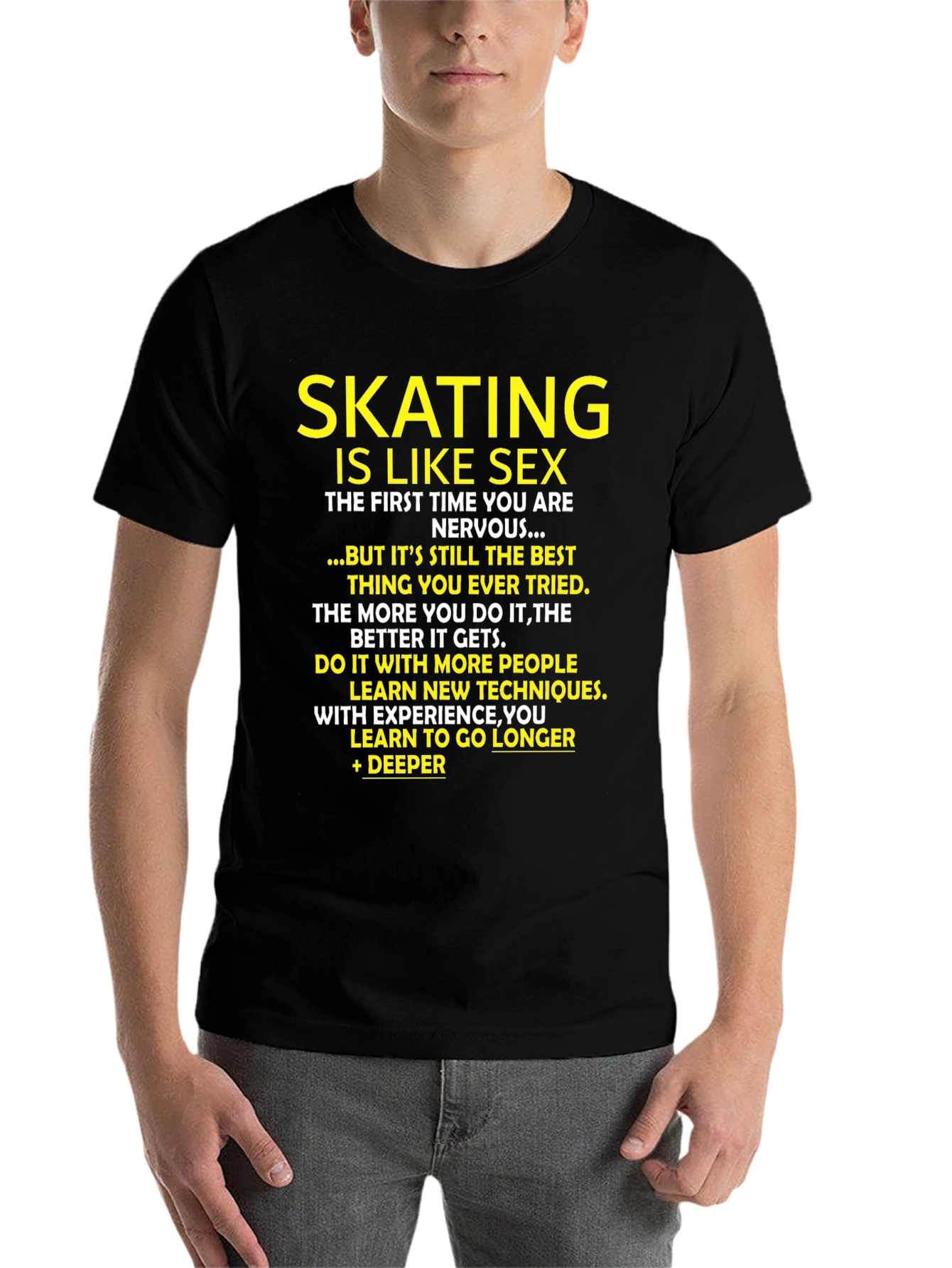 Black Skating is Like Sex Graphic T-Shirt view 7