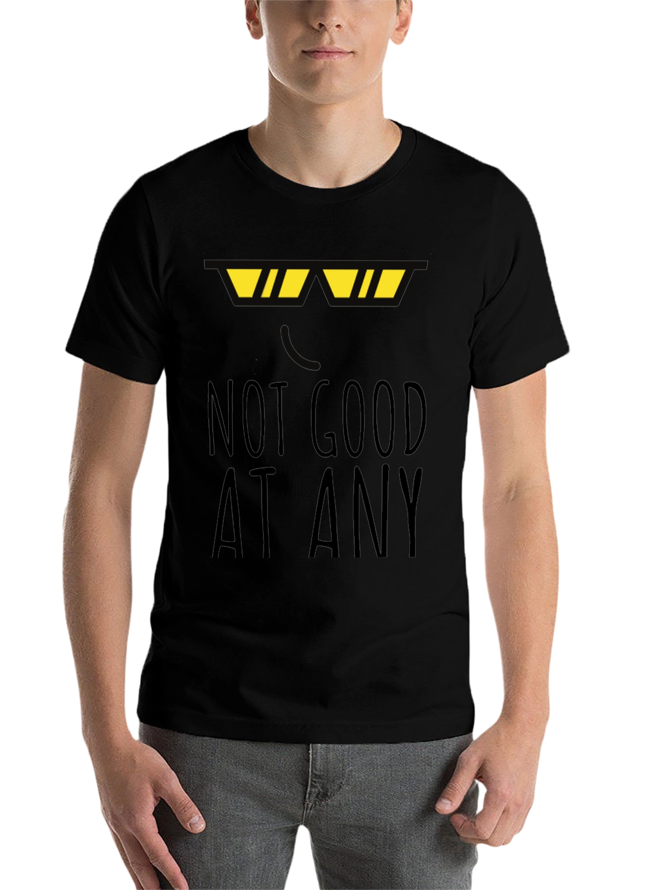 Black Not Good At Any Black T-Shirt Funny Novelty Top view 7