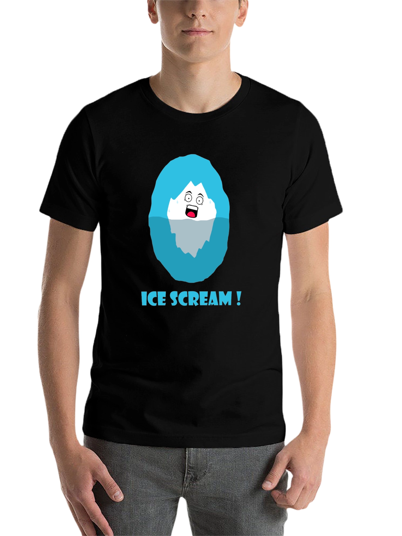 Black Ice Scream T-Shirt - Funny Graphic Tee view 7