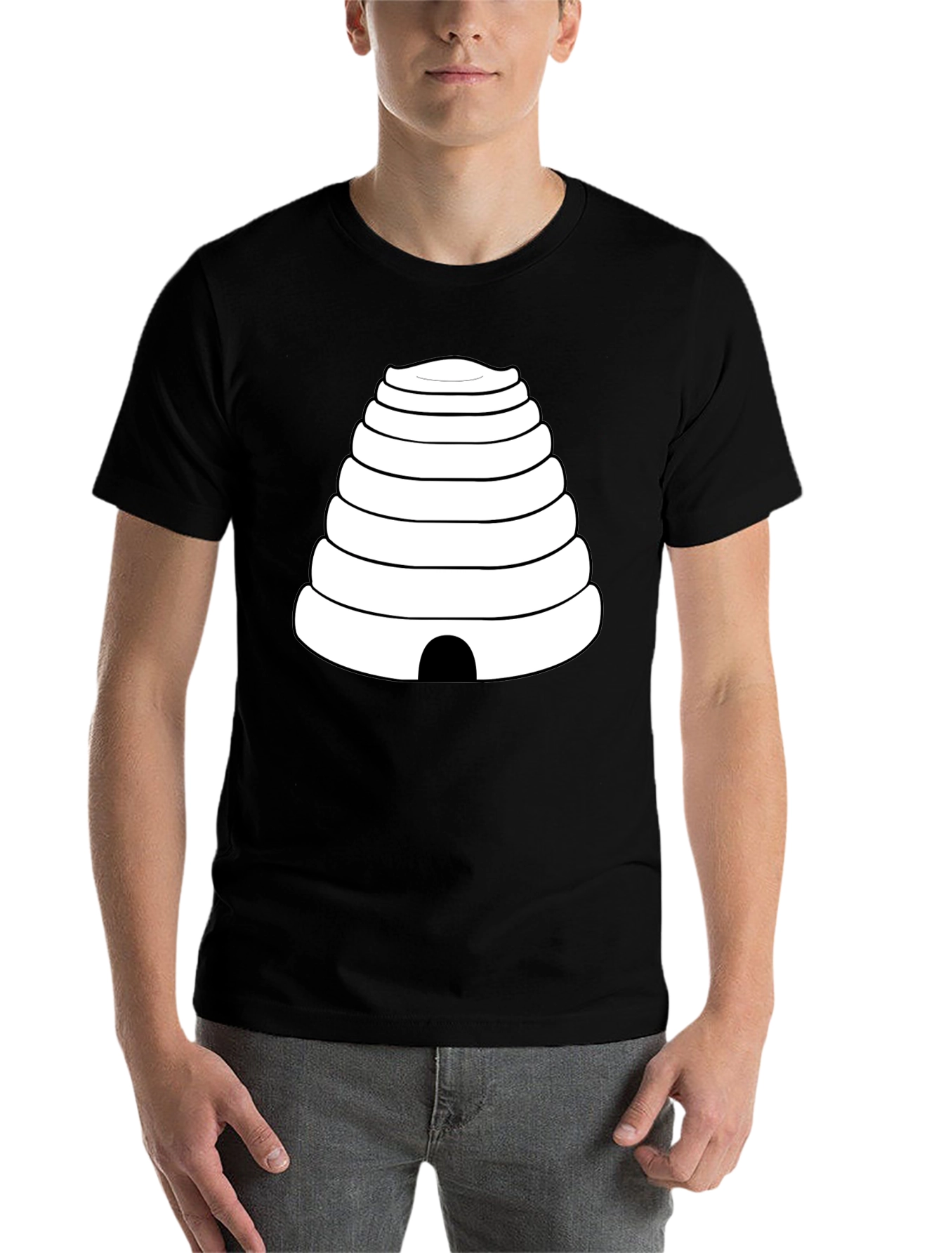 Black Beehive Graphic Tee - Unique Design T-Shirt view 7