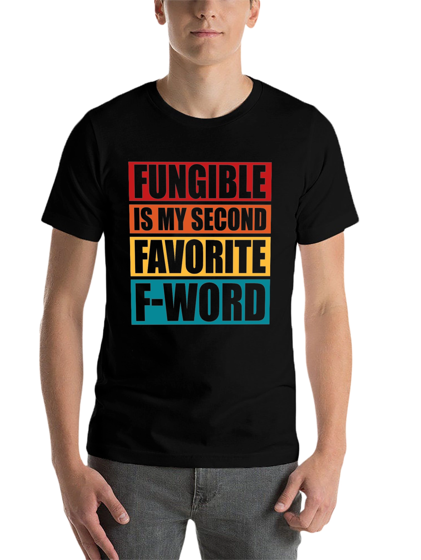 Black Fungible Second Favorite F-Word T-Shirt - Black view 7