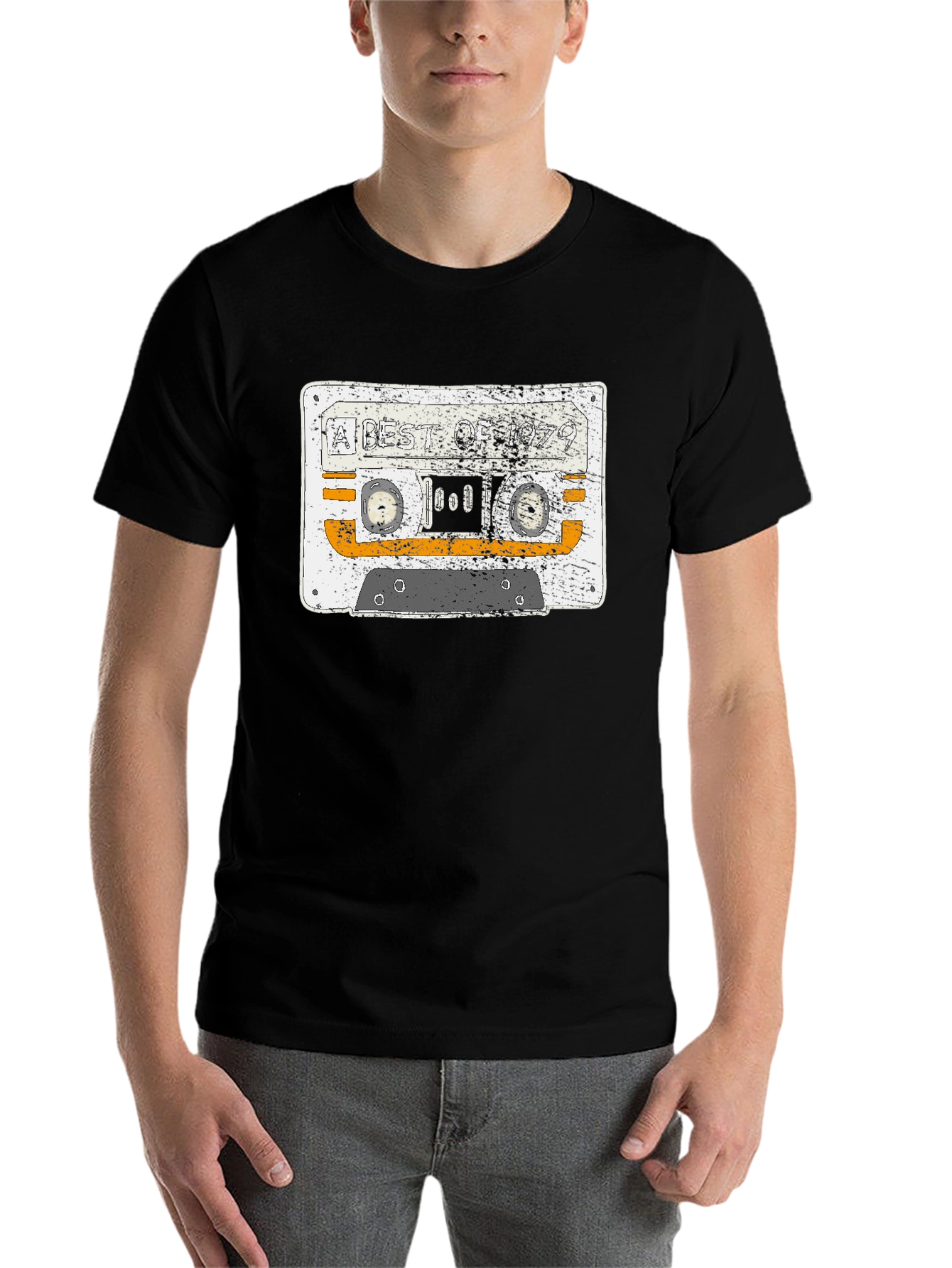 Black Retro Cassette Tape Graphic T-Shirt - Black view 7