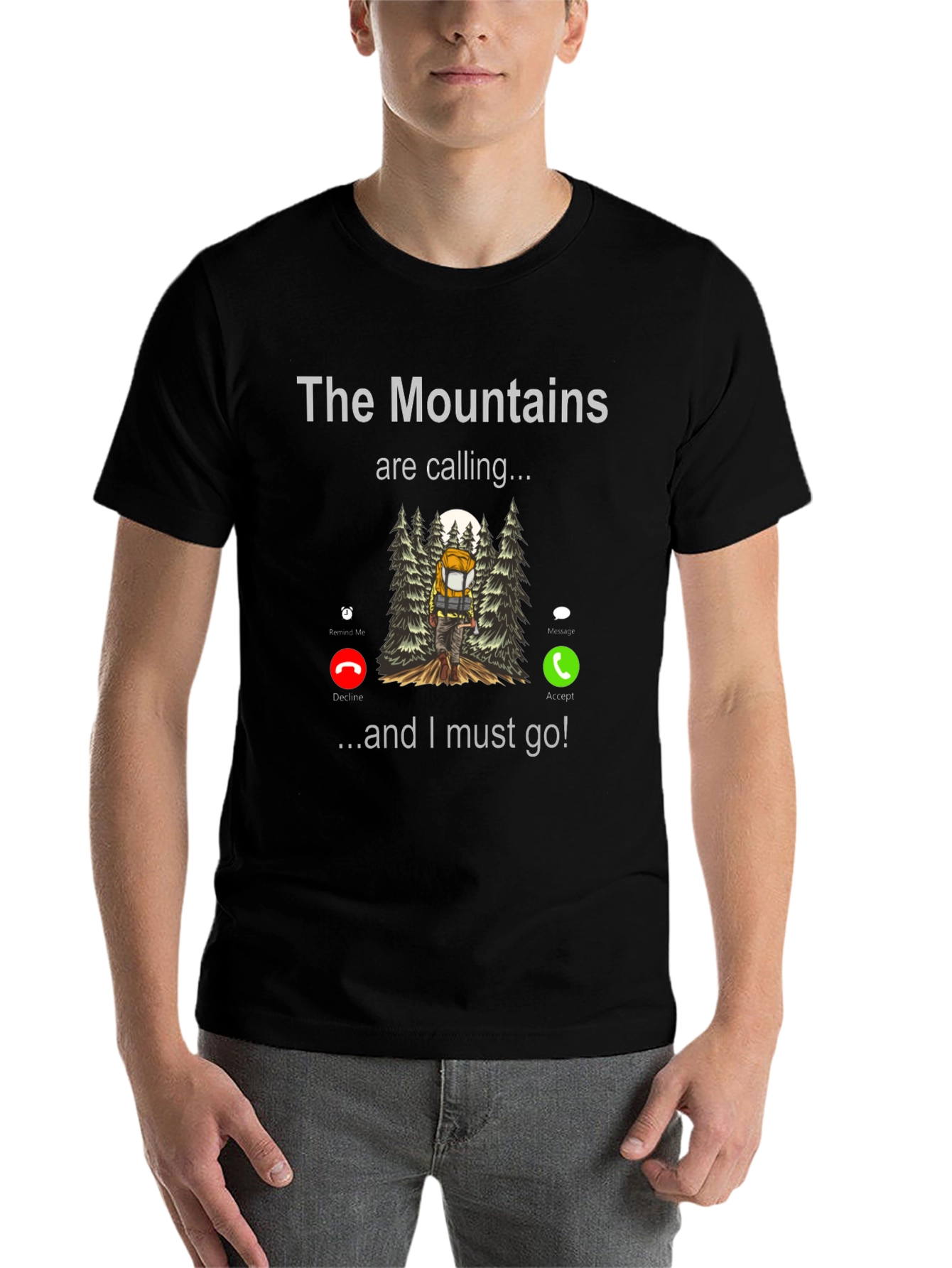 Black Mountains Calling T-Shirt - Hiker's Adventure Tee view 7
