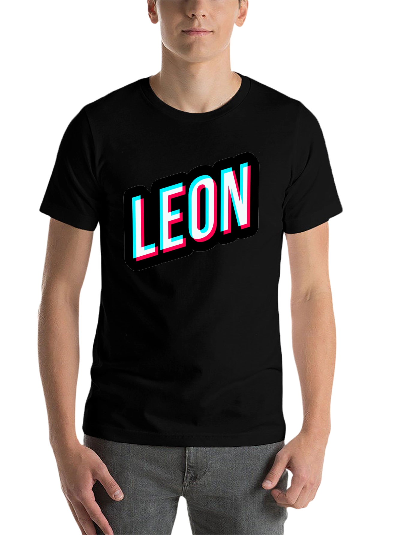 Black Leon T-Shirt Black Novelty Design Tee view 7