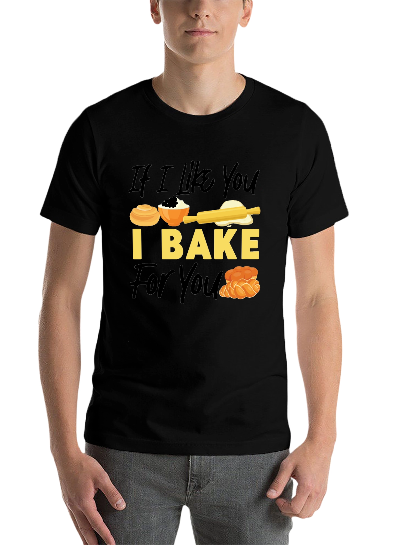 Black If I Like You I Bake For You T-Shirt view 7