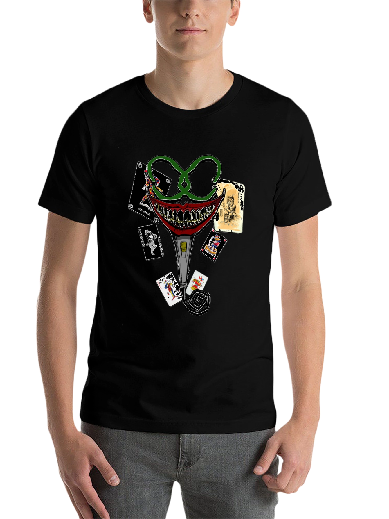 Joker Card T-Shirt - Crazy Clown Design - 7