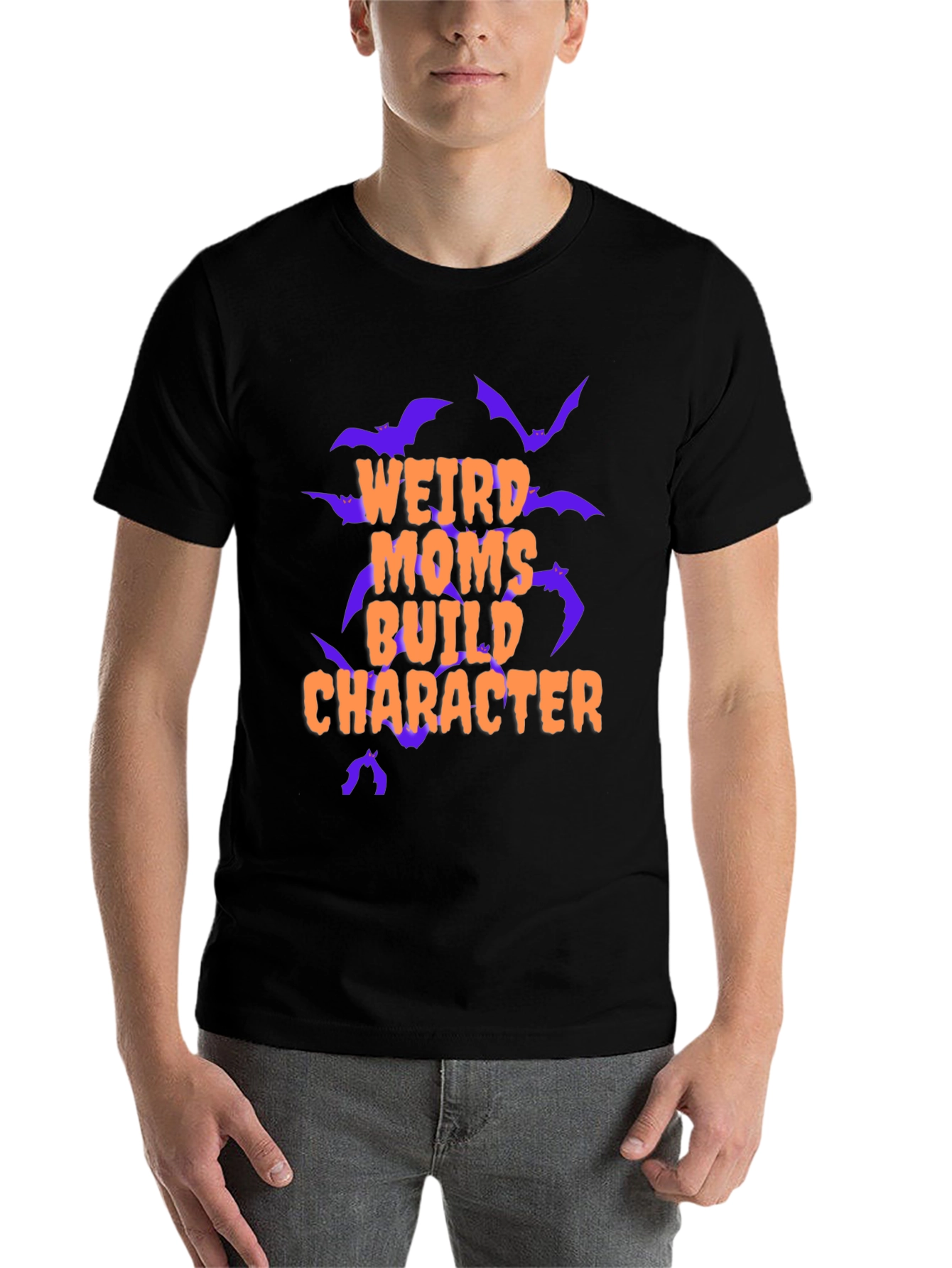 Black Weird Moms Build Character Graphic Tee view 7