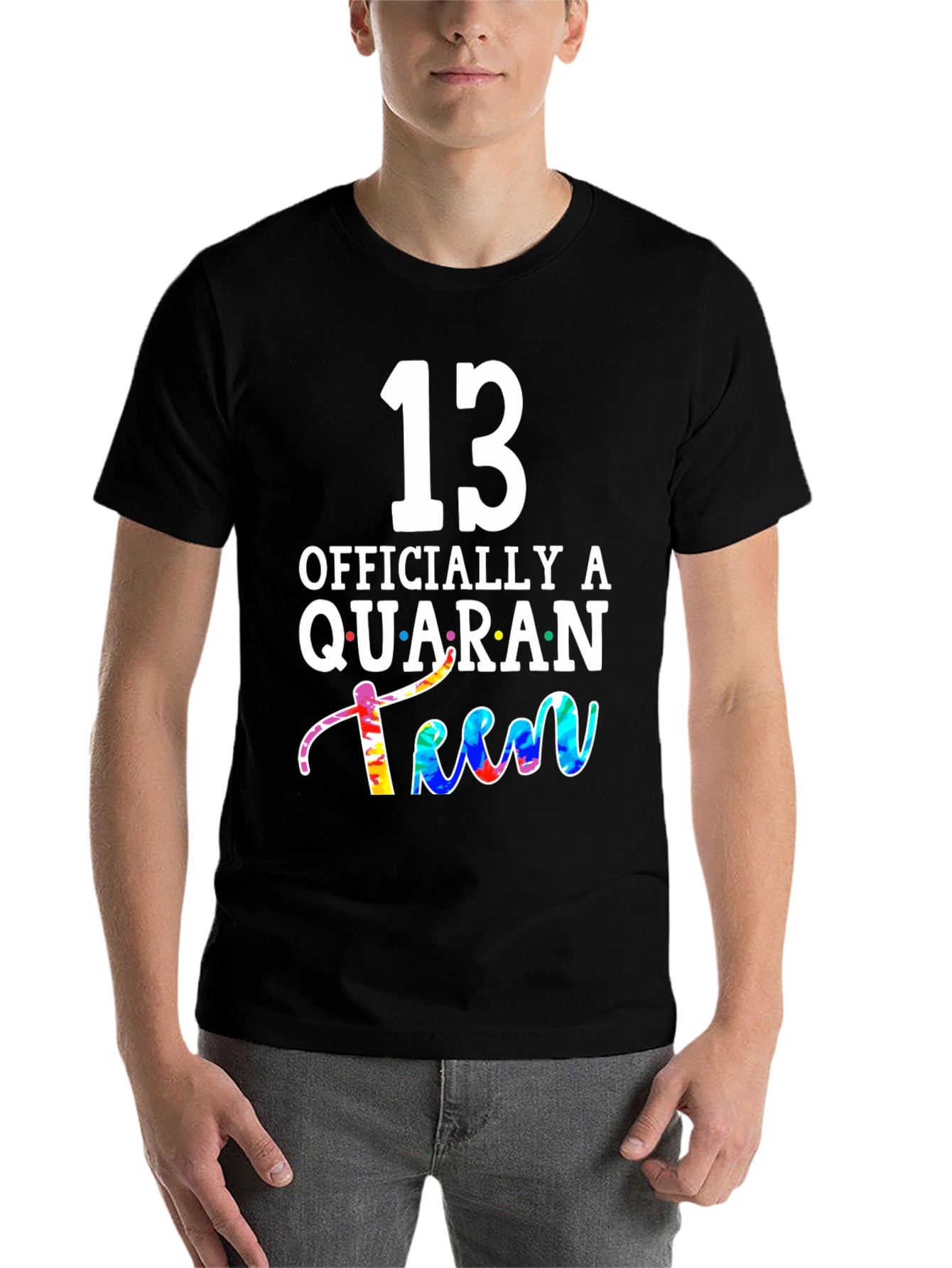 Black QuaranTEEN Birthday T-Shirt - 13th Birthday  view 7