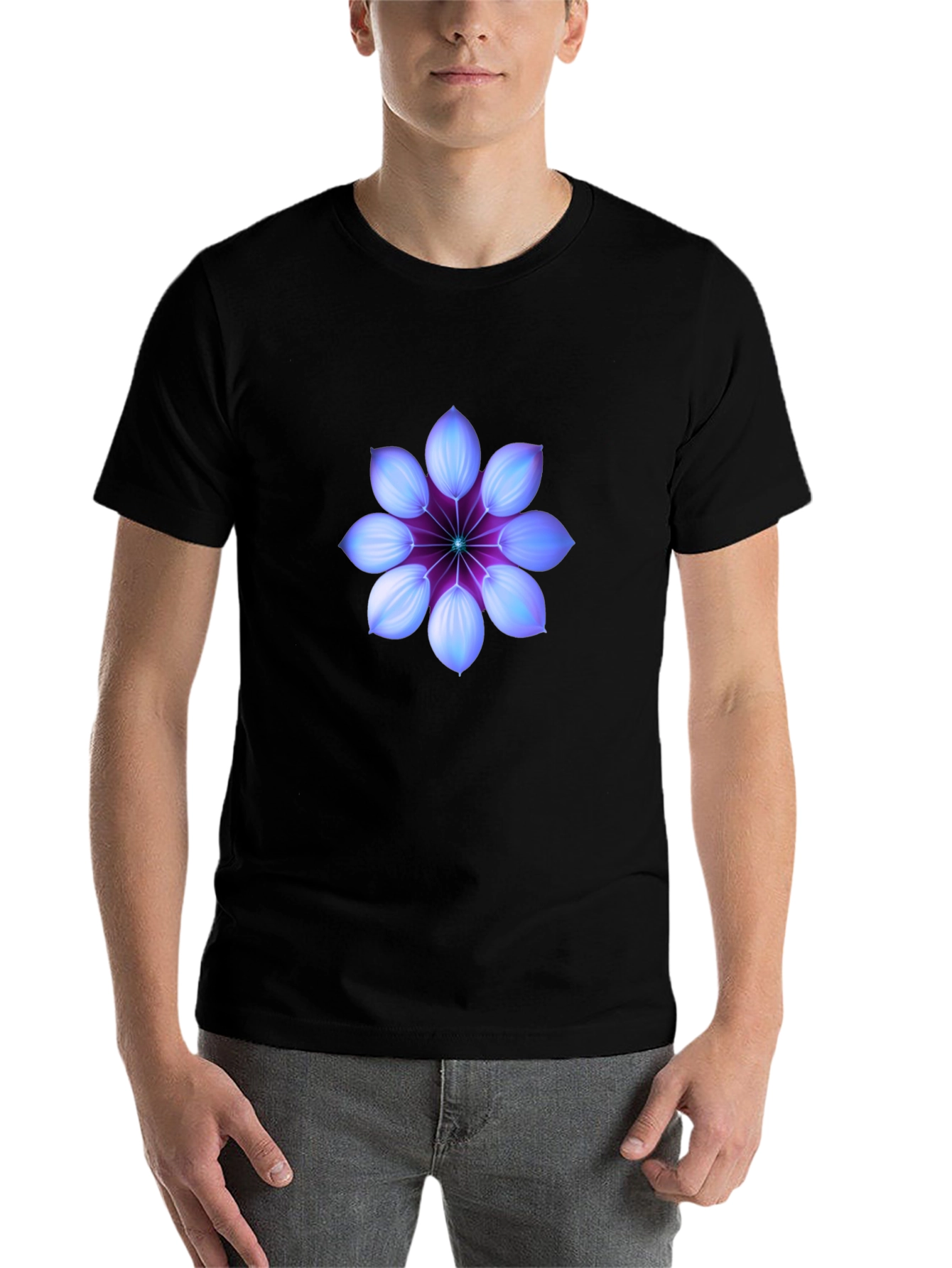 Black Mystic Bloom Black T-Shirt view 7