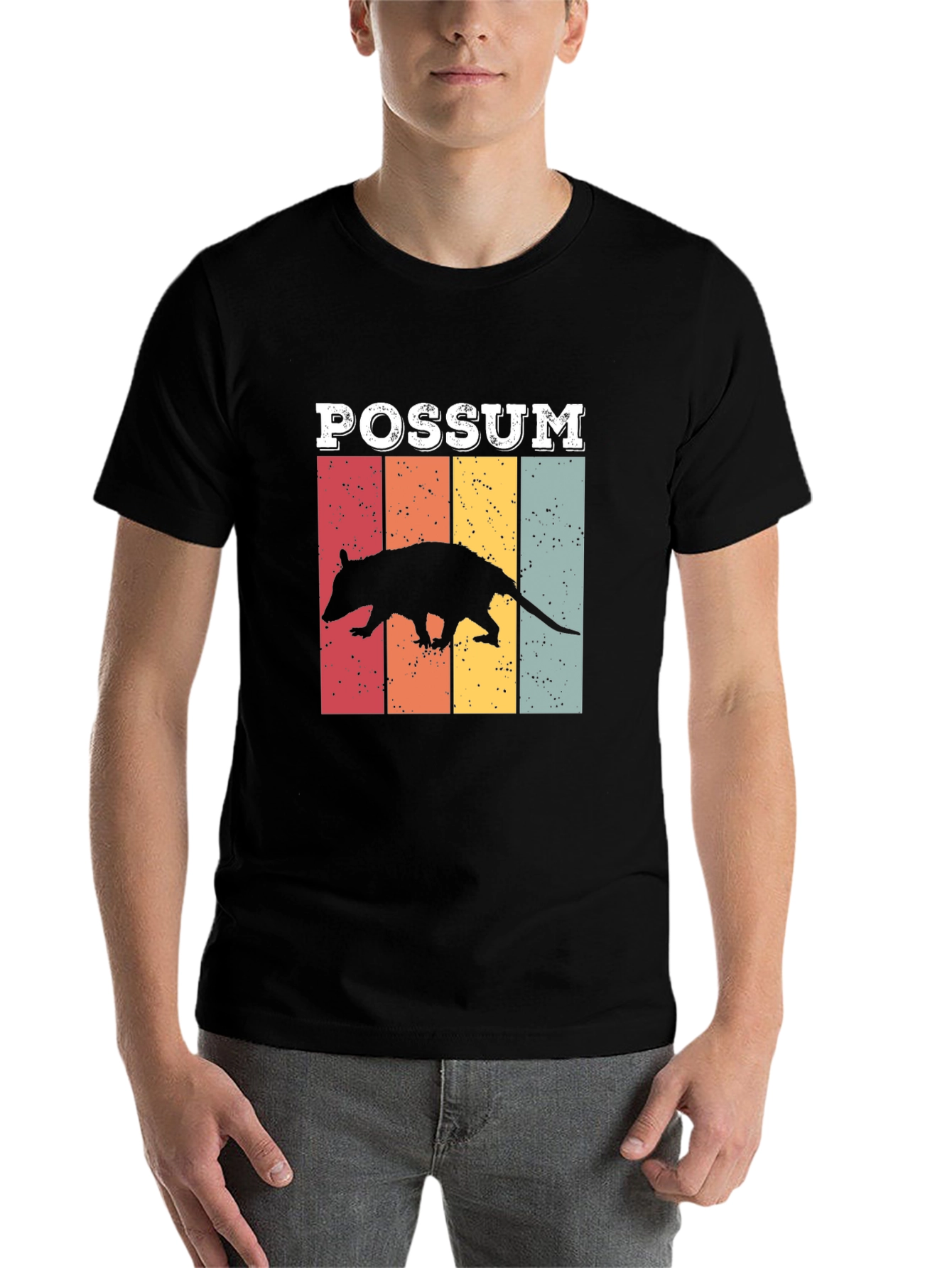 Black Vintage Possum Graphic Tee view 7