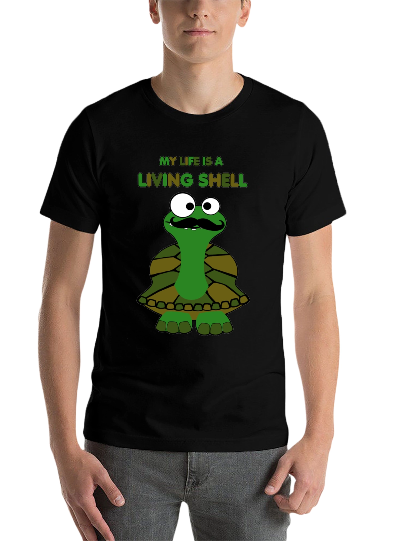 Black My Life is a Living Shell Turtle T-Shirt view 7