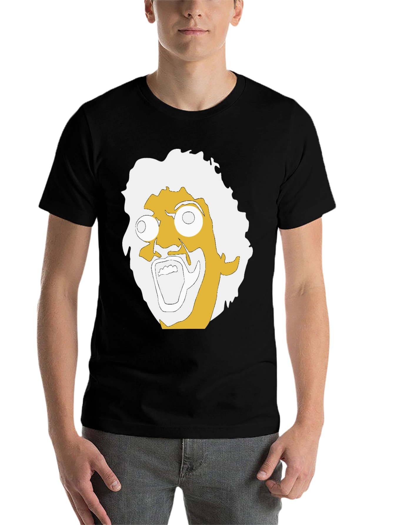 Black Cartoon Scream Black T-Shirt view 7