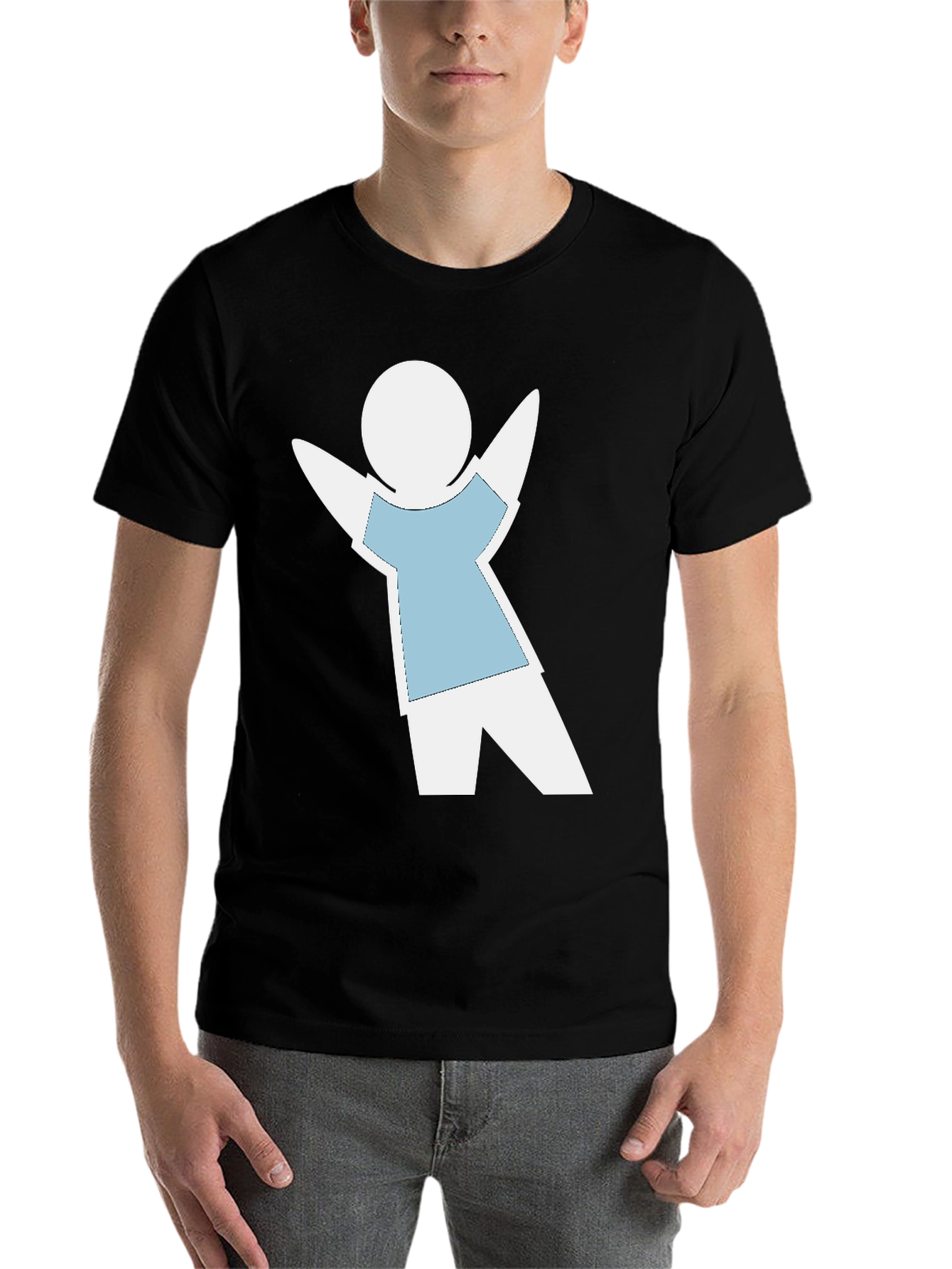 Black Whimsical Stick Figure Tee view 7