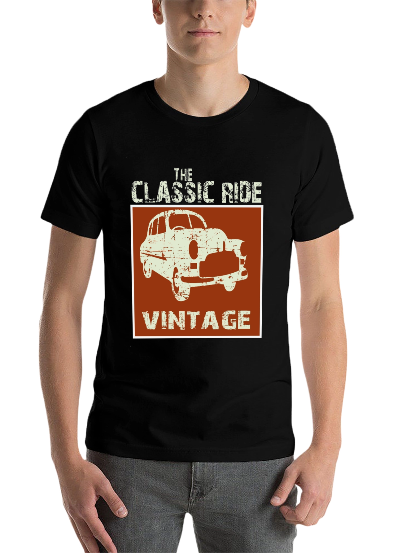 Black Vintage Classic Ride Graphic Tee view 7