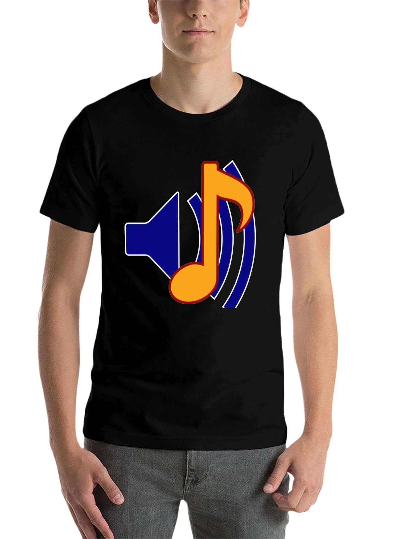 Black Music Note Graphic Black T-Shirt view 7