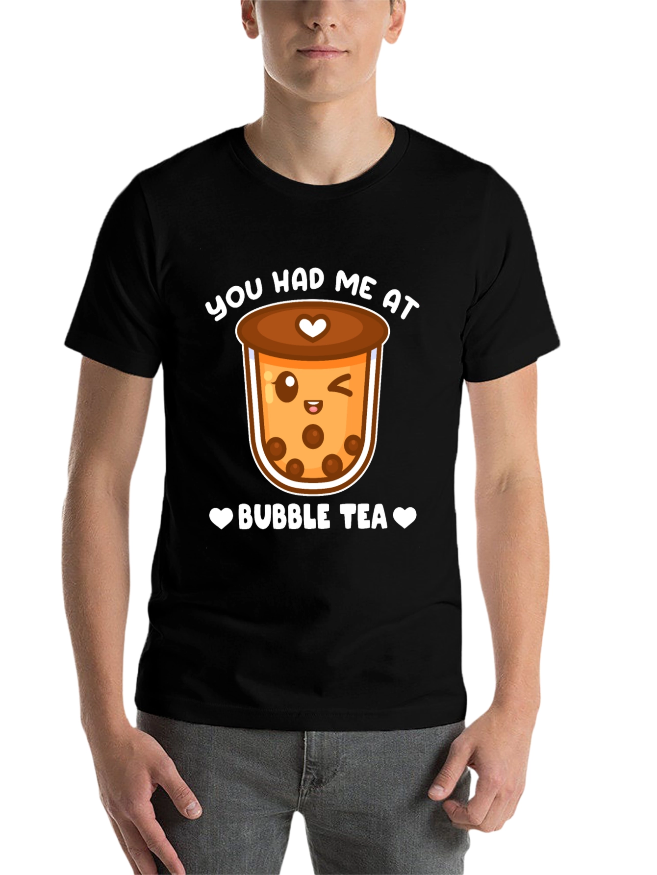 Black You Had Me At Bubble Tea Graphic T-Shirt view 7