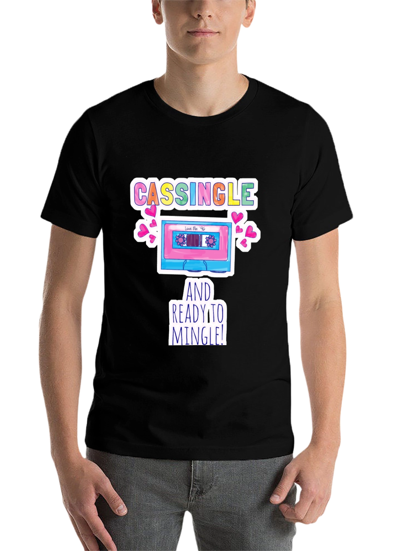 Black Cassingle and Ready to Mingle T-Shirt view 7