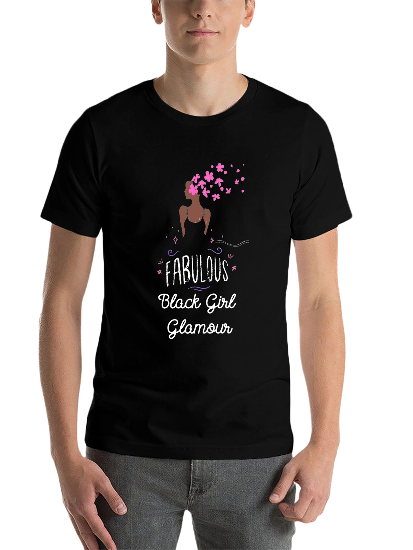 Black Fabulous Black Girl Glamour T-Shirt view 7